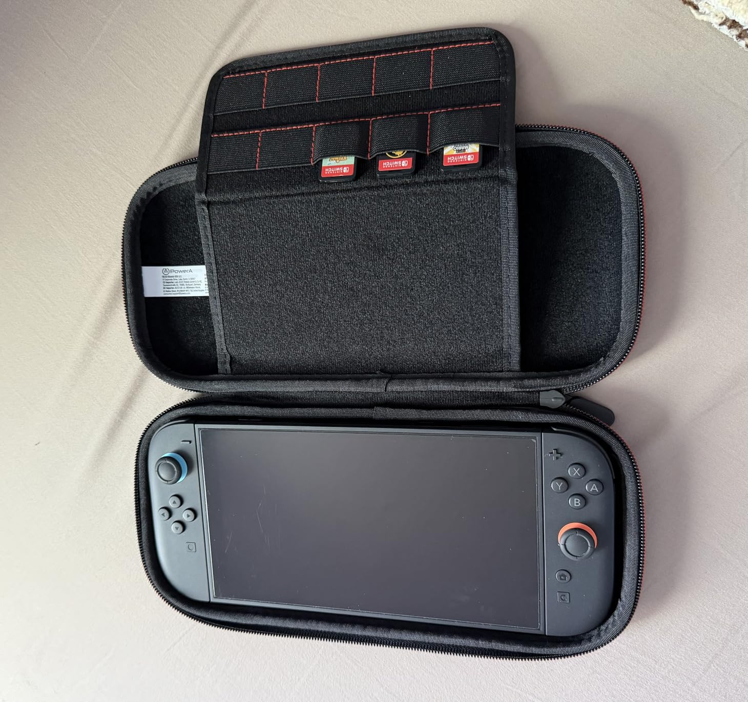 PowerA Slim Case for Nintendo Switch 2 - Dark Heather Grey, Officially Licensed, Protective Case, Holds 10 Game Cards, Padded Screen Protector, Built-in Play Stand customer photo 2