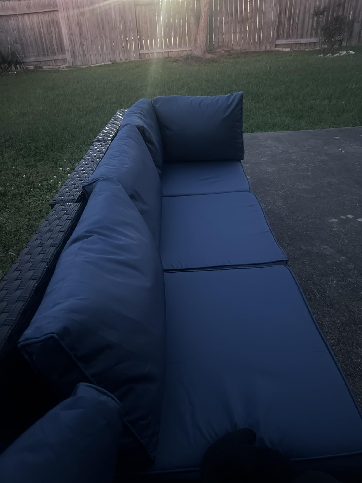 7 Pieces Outdoor Patio Sectional Sofa Couch, Wicker Furniture Patio Conversation Sets with Washable Cushions & Coffee Table for Garden, Poolside, Backyard customer photo 1