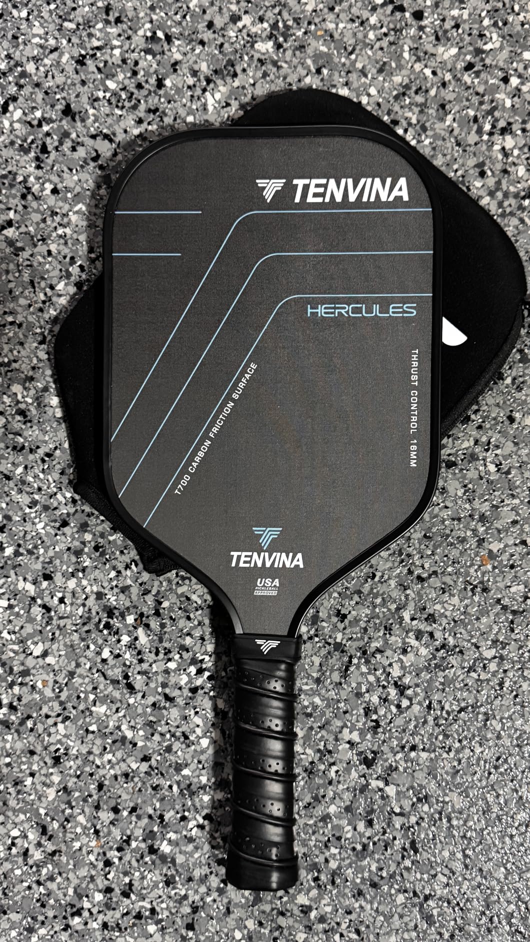 TENVINA Pickleball Paddles, Multi-Layer T700SC Textured Carbon Fiber Pickleball Paddle, 4-Types of Thicknesses and Shapes, USAPA Approved Pickle Ball Paddle, Strong Power and Spin Surface customer photo 1