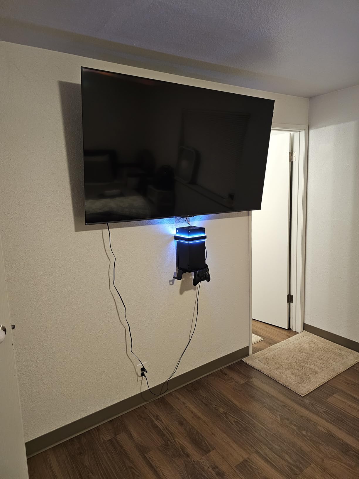 Wall Mount for Xbox Series X/S-Wall Mount Kit with 2 Controller Holder &1 Headset Stand & RGB Light, Xbox series X/S Wall Mounted Bracket Shelf Stand- Safely Organize Your Xbox X/S Series Accessories customer photo 2