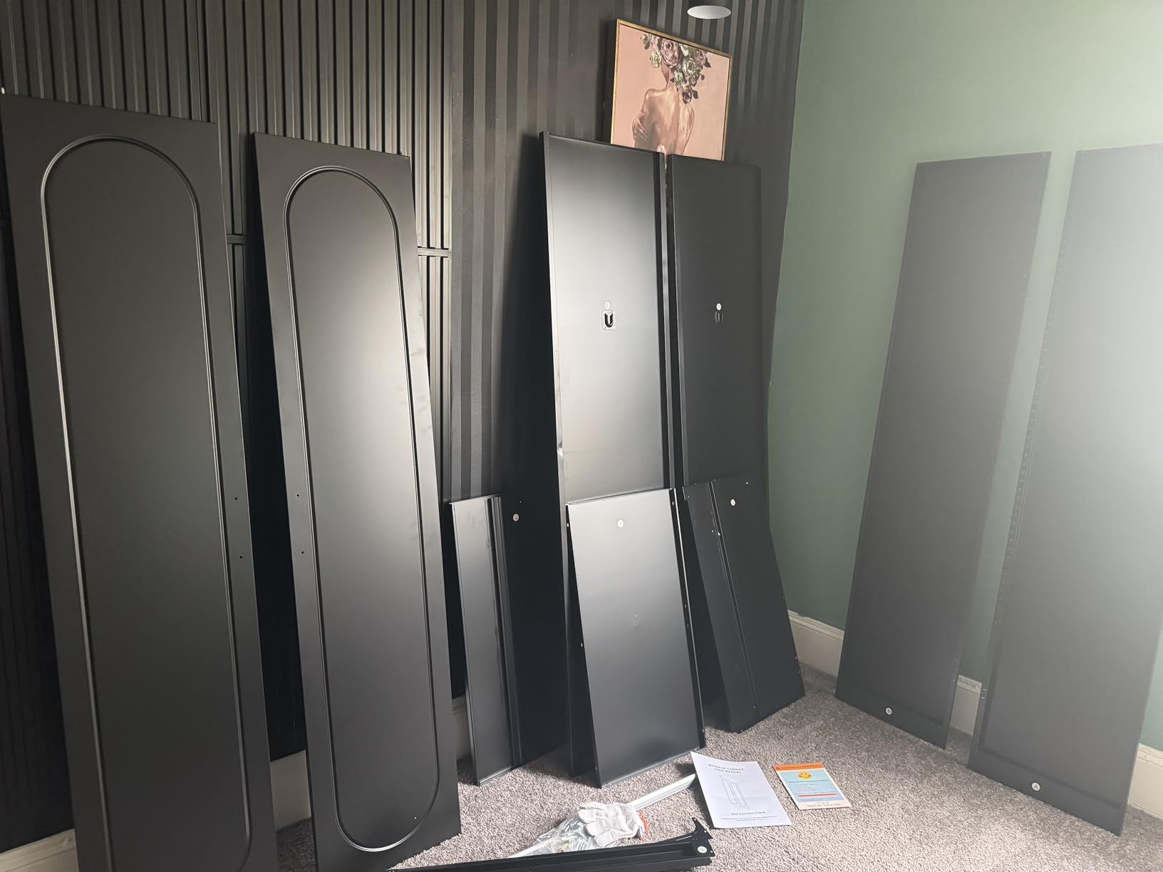 Metal Wardrobe Cabinet with Hanging Rod, 71