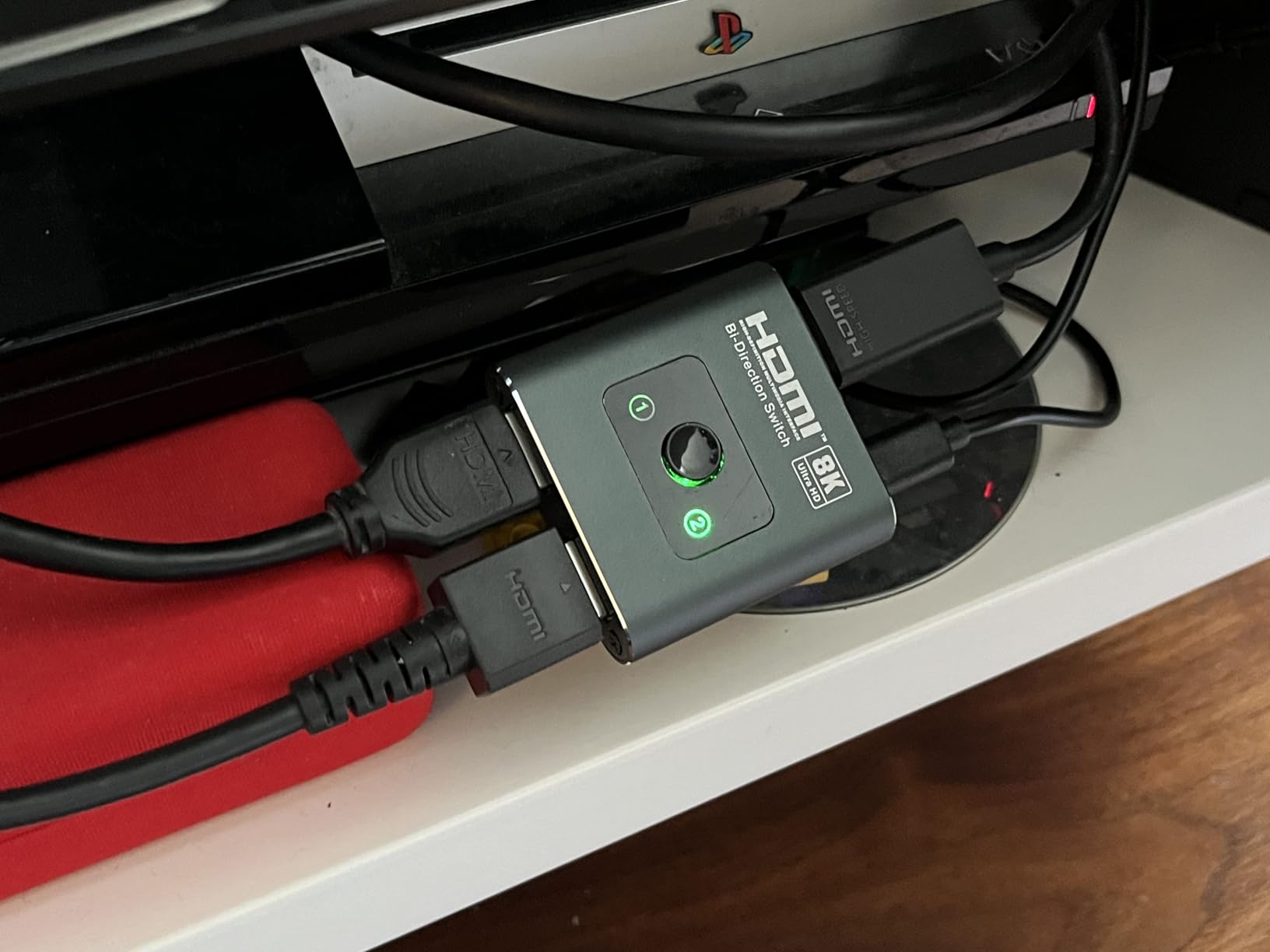 4K 120Hz HDMI Switch, 8K 60Hz HDMI 2.1 Bi-Directional 2-in-1/1-in-2 Switcher Splitter, Aluminum HDMI Selector 48Gbps High Resolution Switch Capable for Gaming, PS5, Xbox, HDR10, Dolby Vision customer photo 2