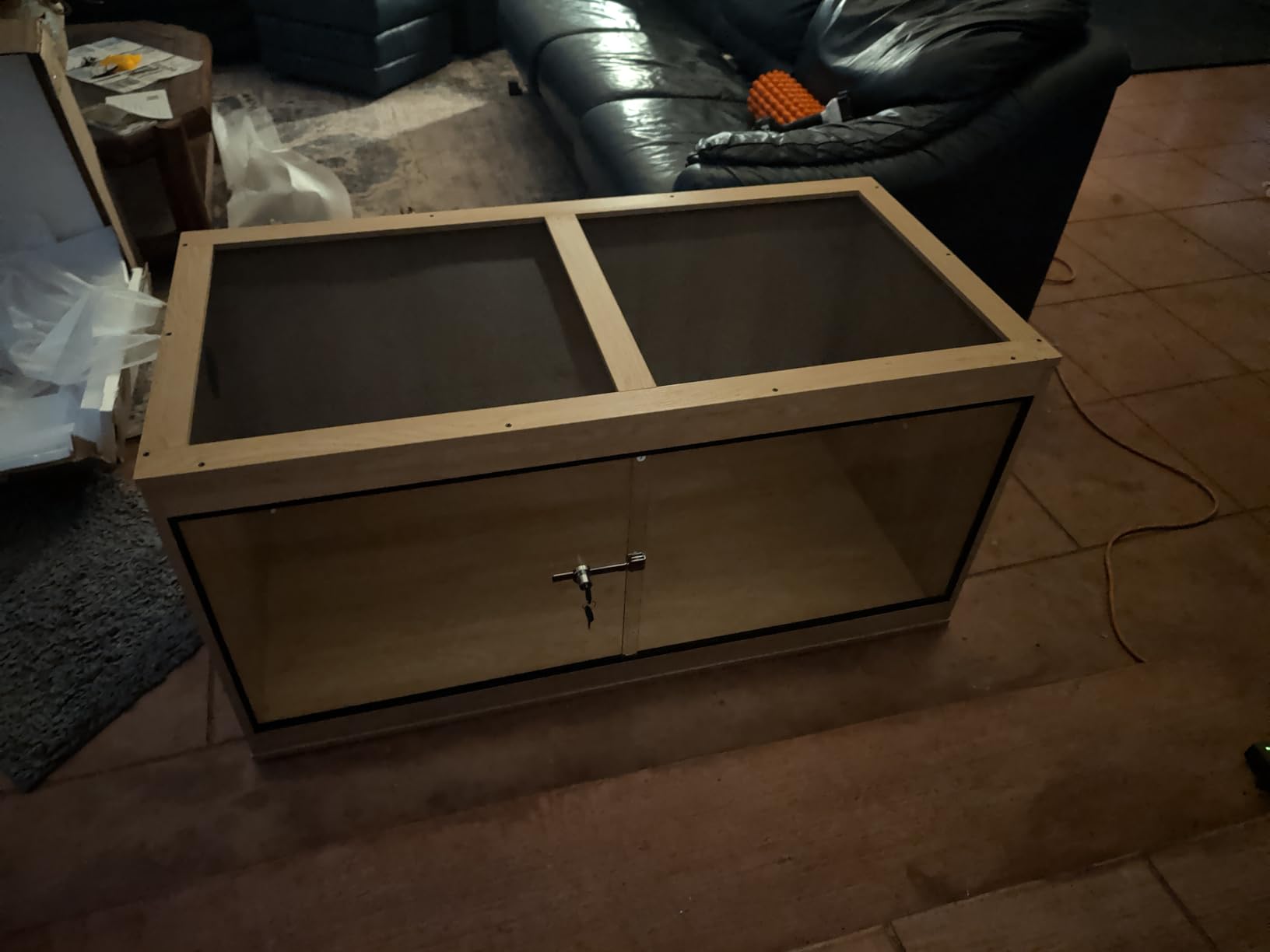 unipaws 110 Gallon Reptile Tank for Lizards, Bearded Dragon Enclosure Terrarium, Large Stackable Cage with Glass Sliding Doors and Lock and Cable Port, Black customer photo 1