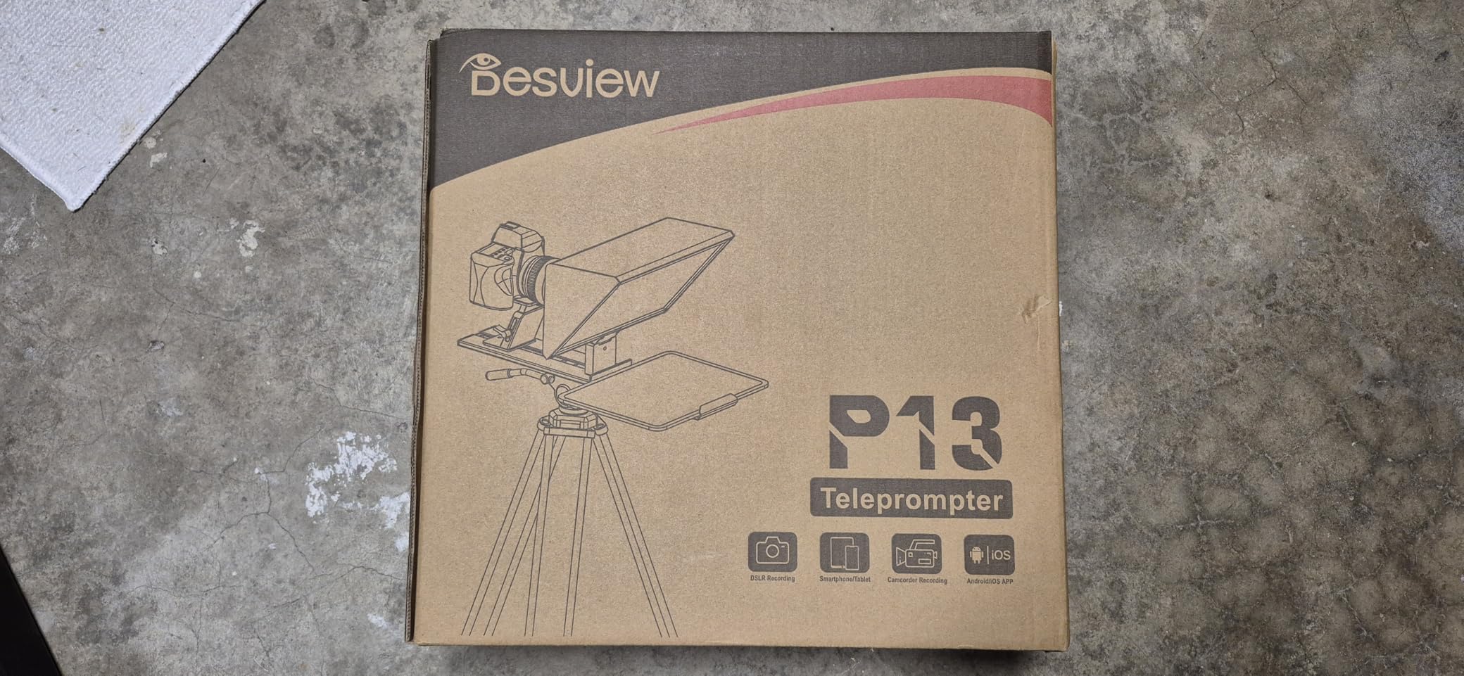 Desview P15 Teleprompter，15 inch Aluminum Alloy Liftable Teleprompter, High Display Glass, Compatible with iPad Tablet Phone DSLR Camera, No Assembly, Carry Case Included, Great for Video Making customer photo 1