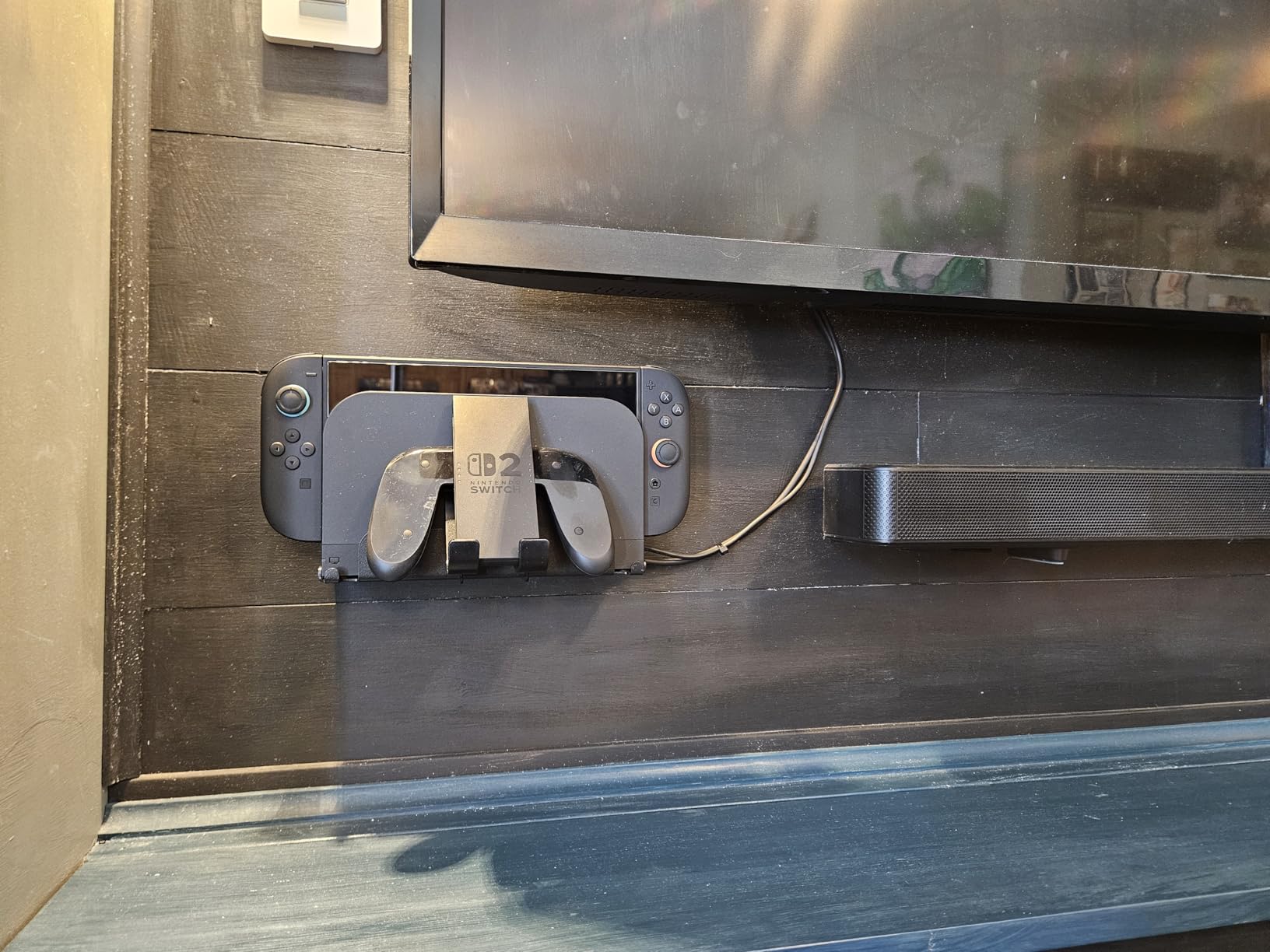 Metal Wall Mount Compatible with Nintendo Switch 2/ Switch/Switch OLED Console, Metal Wall Mount Kit Shelf Accessories Compatible with Joy-Con & Pro Controller Holder customer photo 1