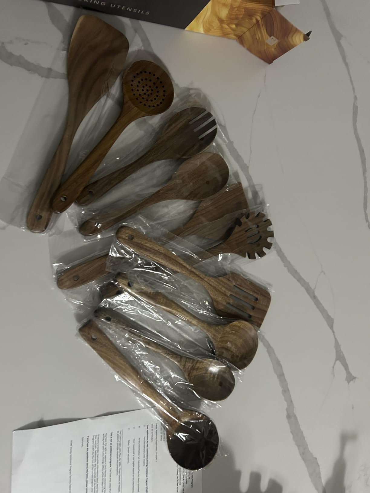 Wooden Spoons for Cooking, Nonstick Cooking Utensil Set with 10 Piece Acacia Wooden Spatulas and Spoons for Cooking, Terrific for Everyday Kitchen Tasks customer photo 1