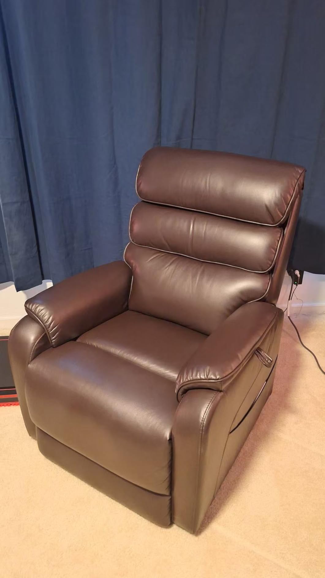 EONIX Dual Motor Lay Flat Power Lift Recliner Chair for Elderly, Breathable Leather Electric Lift Chairs for Adults, 400lbs Heavy Duty Power Recliner with Heat and Massage, SLRY003061, Cream White customer photo 2