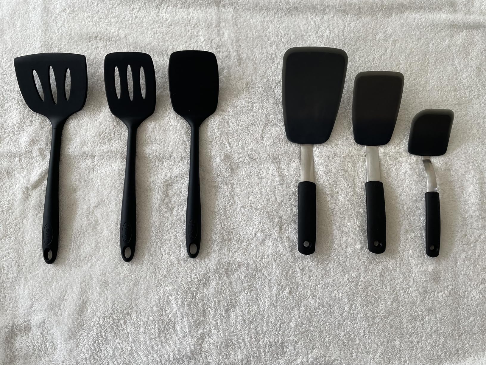 Coukre Silicone Kitchen Cooking Utensils Set with Holder - Heat-Resistant, Food-Grade Kitchen Tools, Spatula, Spoon & Gadgets for Non-Stick Pans, Dishwasher Safe (14, PureBlack) customer photo 2