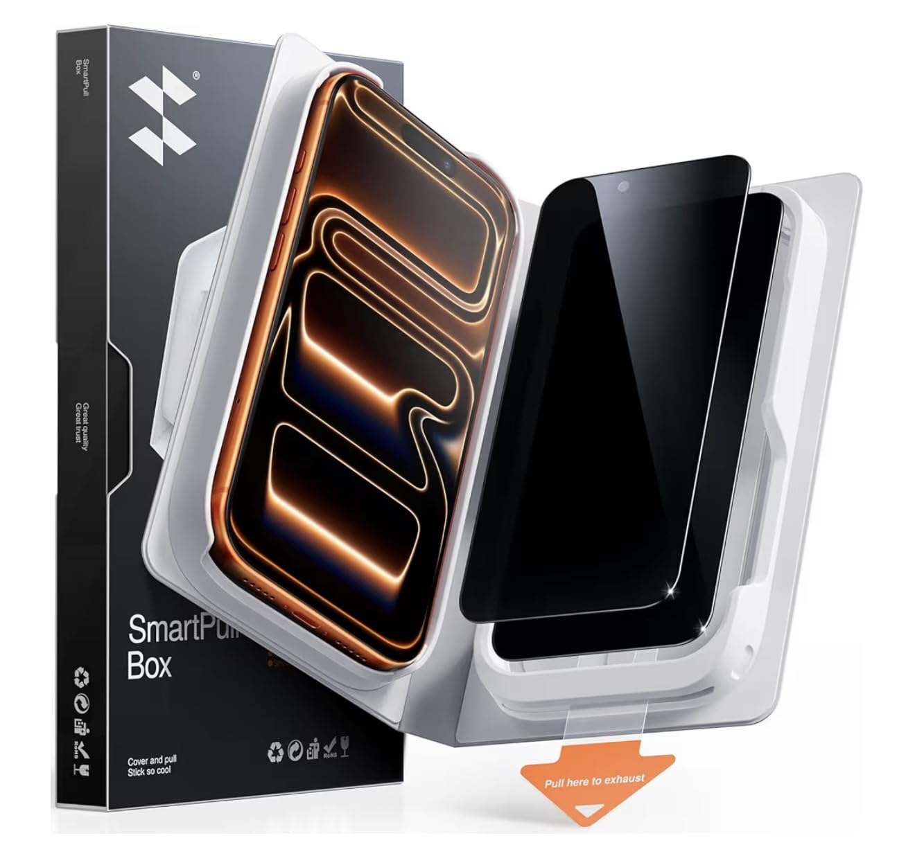 SMARTDEVIL 2-Pack Tempered Glass Screen Protector for iPhone 17 Pro Max, SmartPull Box Bubble-Free Instant Install Applicator, 9H Military-Grade Protection, Case-Friendly customer photo 2