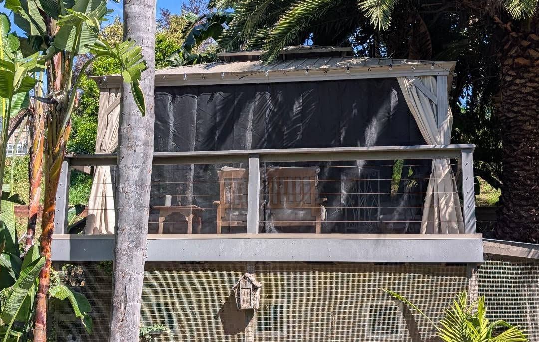 PURPLE LEAF 10' x 12' Outdoor Hardtop Gazebo, Champagne Aluminum Frame with Galvanized Steel Double Roof, Curtains and Netting for Patio Lawn and Garden customer photo 1