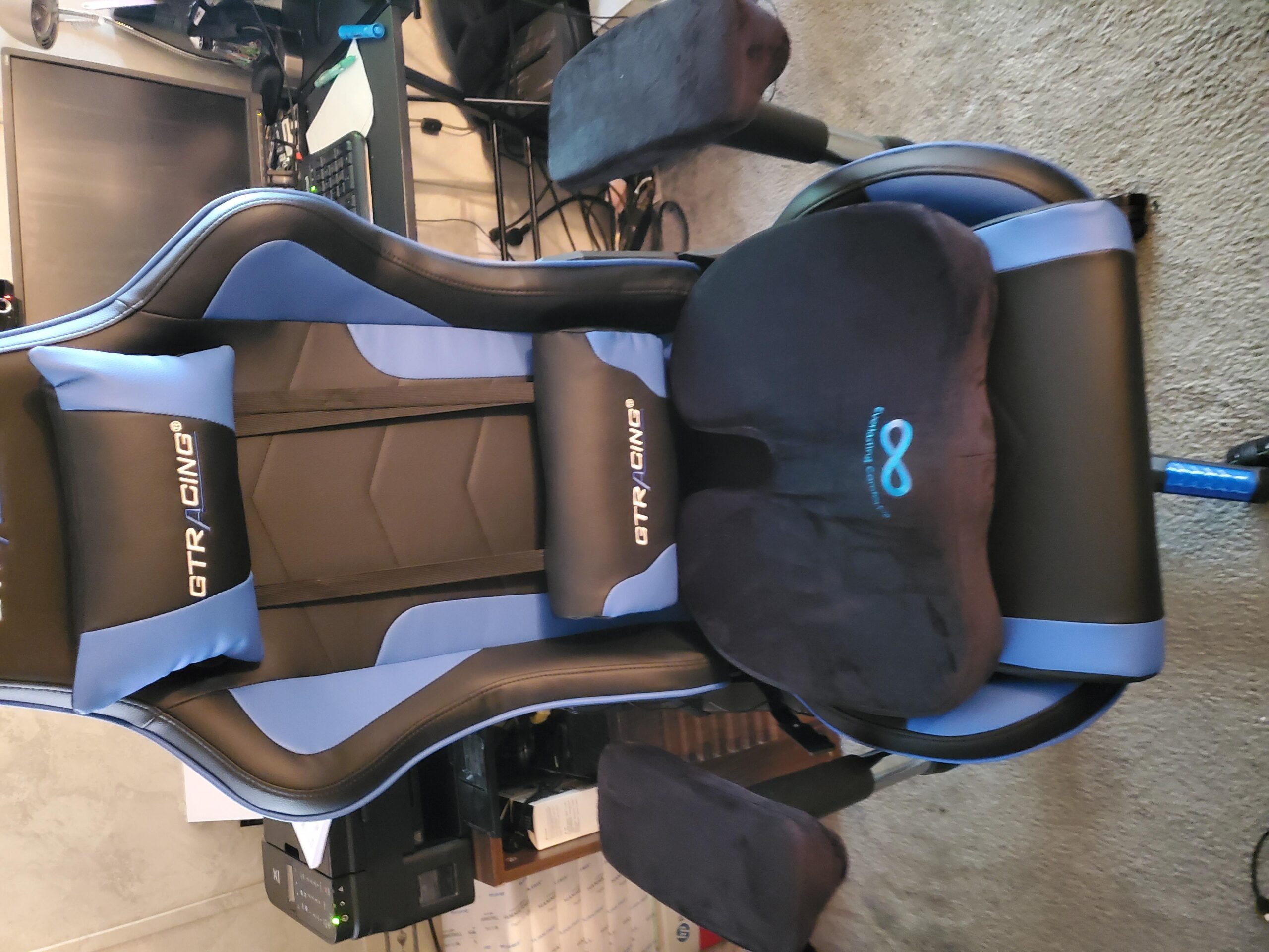 GTPLAYER Gaming Chair, Gamer Chair with Bluetooth and Adjustable Backrest, Seat Height Adjustable Computer Chairs with 3D Armrests, Video Game Chair with Footrest Speakers (Red) customer photo 2