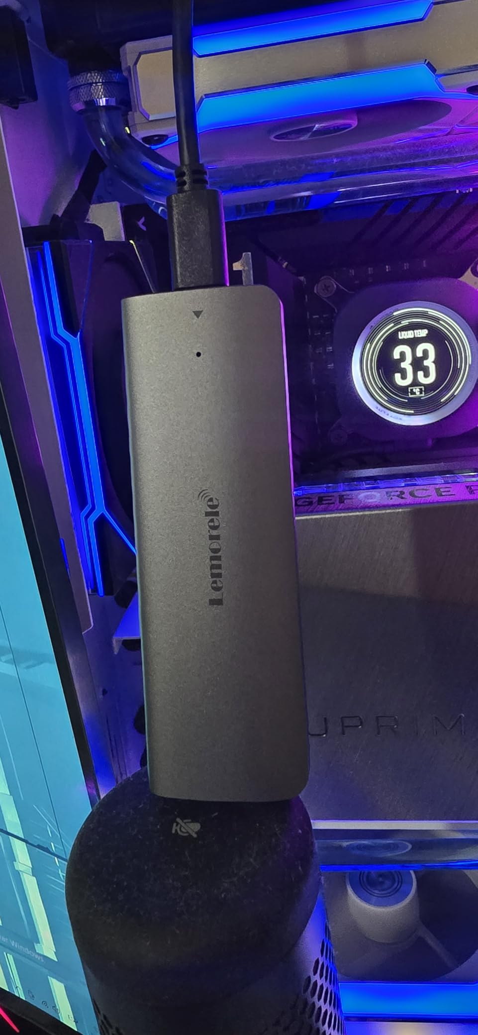 Aluminum M.2 NVMe Enclosure,USB 3.2 Gen2 10Gbps Tool-Free ,SSD Enclosure for NVMe PCIe M-Key,Nvme USB Adapter Support UASP Trim for 2280 2260 2242 2230(Sata NOT Supported) customer photo 1