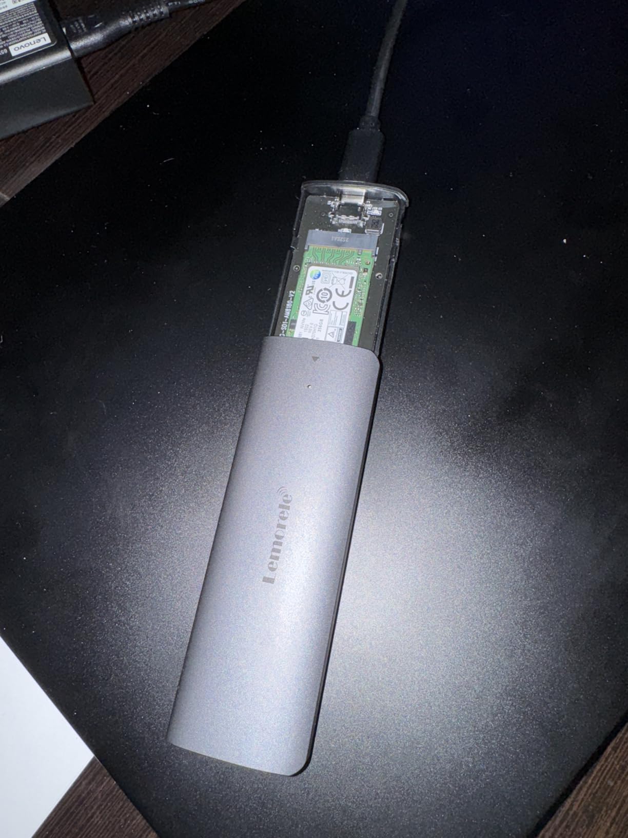 Aluminum M.2 NVMe Enclosure,USB 3.2 Gen2 10Gbps Tool-Free ,SSD Enclosure for NVMe PCIe M-Key,Nvme USB Adapter Support UASP Trim for 2280 2260 2242 2230(Sata NOT Supported) customer photo 2