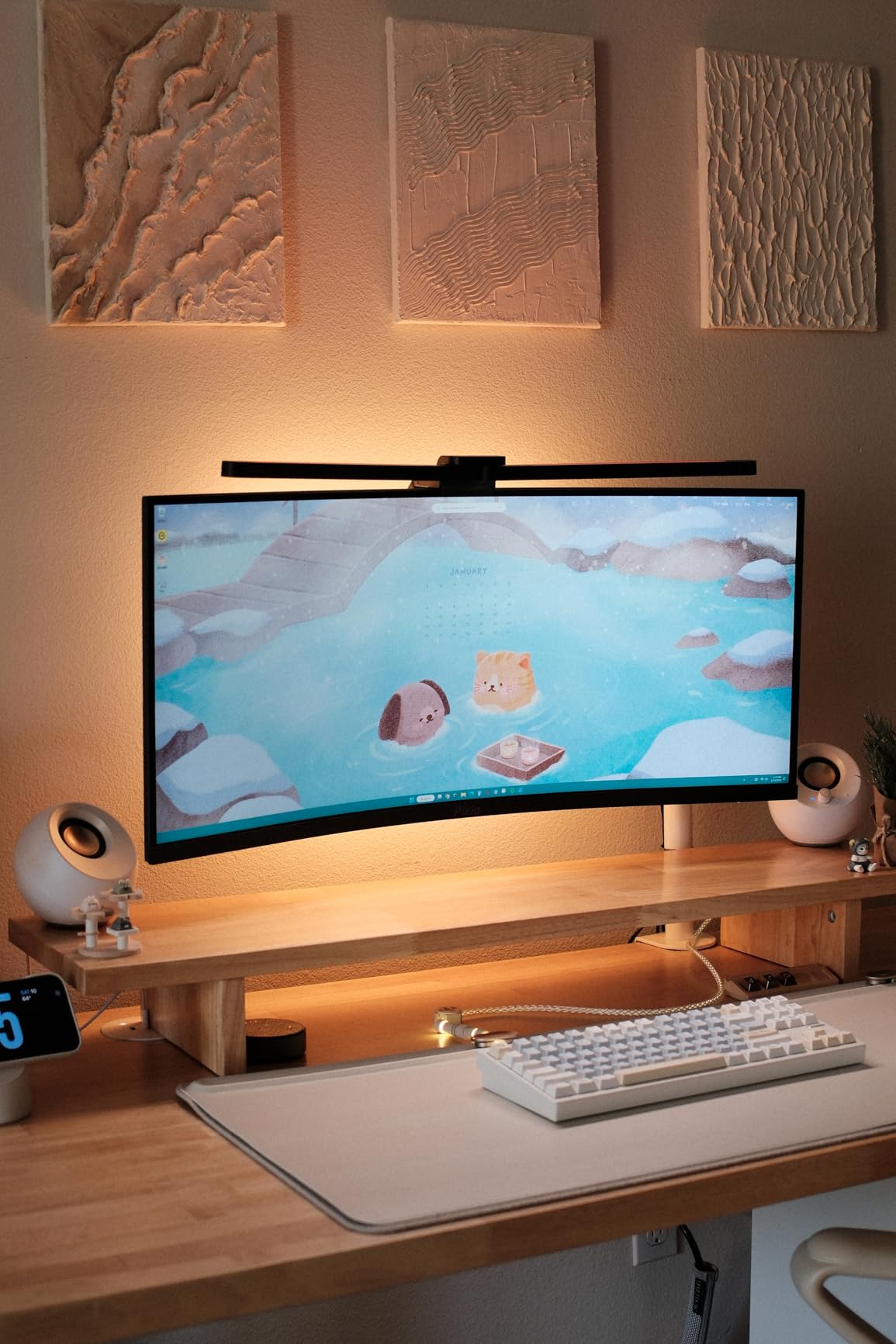 Quntis Curved Monitor Light Bar 15 RGB Backlight for 34