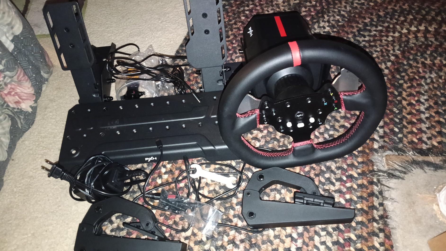 PXN Direct Drive Racing Wheel, V10 Ultra Gaming Steering Wheel - 3.2Nm Force Feedback Steering Wheel for PC/Xbox/ PS4, 270mm Leather Wheel with 4 Paddle Shifters, Adjustable Pedals customer photo 2