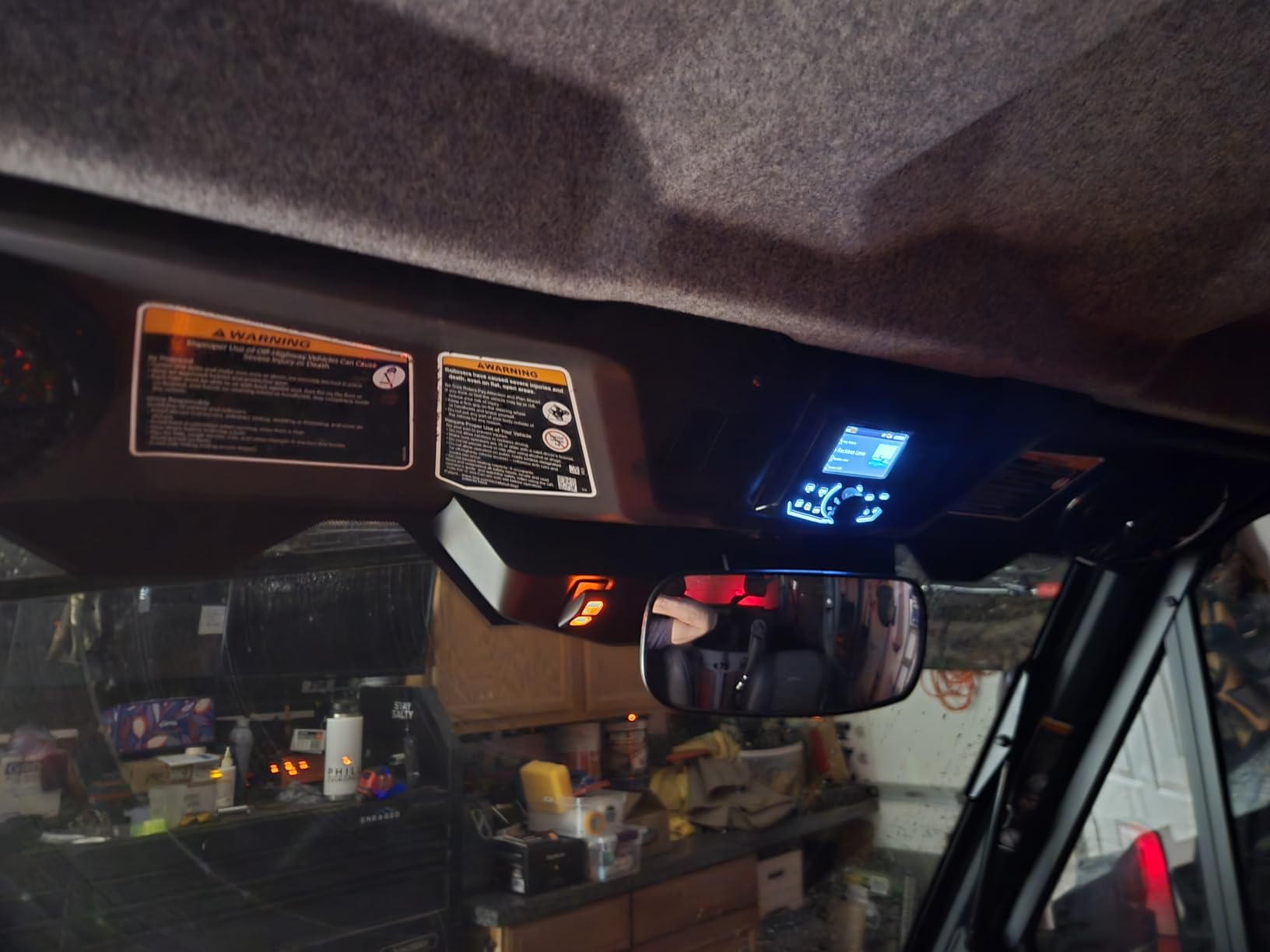 Waterproof Marine Bluetooth Radio for Boat - Marine Gauge Stereo Receiver -3 Inch LCD Display Backup Camera Input USB AUX 4 Zones Subwoofer Pre-Amp AM FM Radio for ATVs UTVs SXS customer photo 1