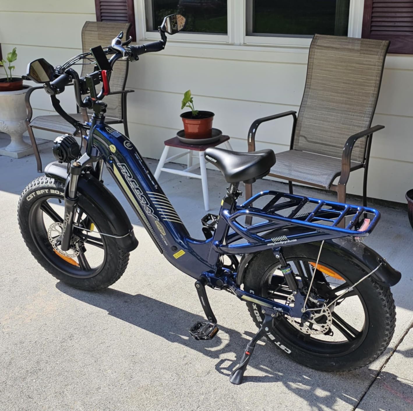 FREESKY 2500W Electric Bike for Adults,105 Miles 48V 25Ah Samsung Cells Battery Step-Thru E Bike, 33MPH Hydraulic Brakes Fat Tire EBike, 20