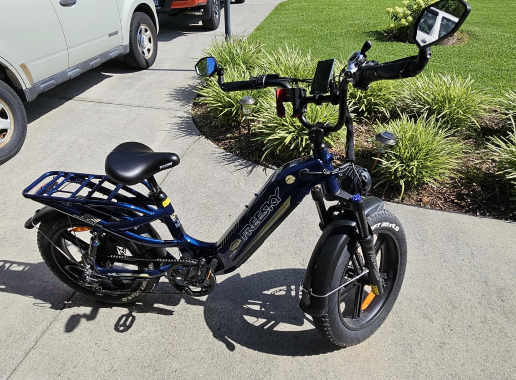 FREESKY 2500W Electric Bike for Adults,105 Miles 48V 25Ah Samsung Cells Battery Step-Thru E Bike, 33MPH Hydraulic Brakes Fat Tire EBike, 20