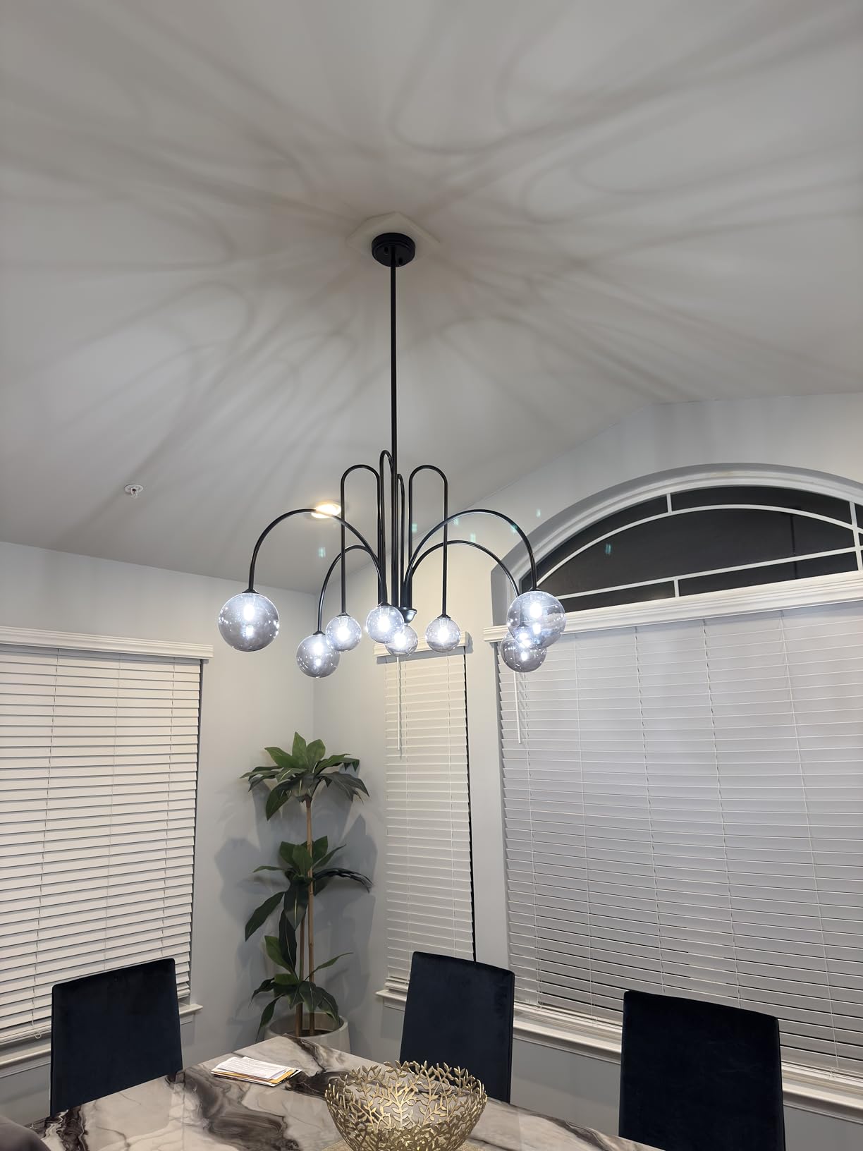 Large Gold Sputnik Chandelier Mid Century 12 Lights Modern L52