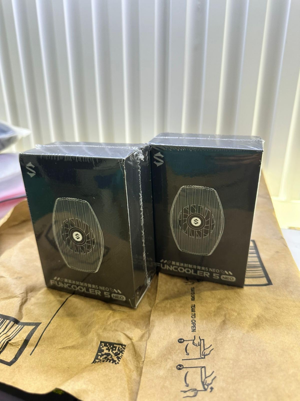 Black Shark Phone Cooler for Gaming FunCooler 5 NEO, Wired Mobile Phone Cooling Fan Lightweight Quiet with RGB Light, Cellphone Radiator for 2.67-3.45 inches iPhone/Android, Retaining Bolt (Black) customer photo 1