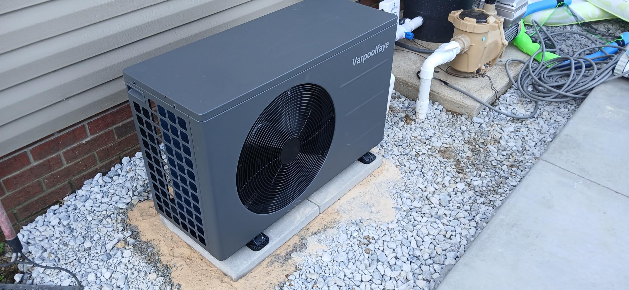 40000 BTU Electric Pool Heater for Inground Pools 12000 Gallon Swimming Pool Heat Pump Above Ground Pool Heater Heating Cooling WiFi Control Schedule 220V customer photo 1