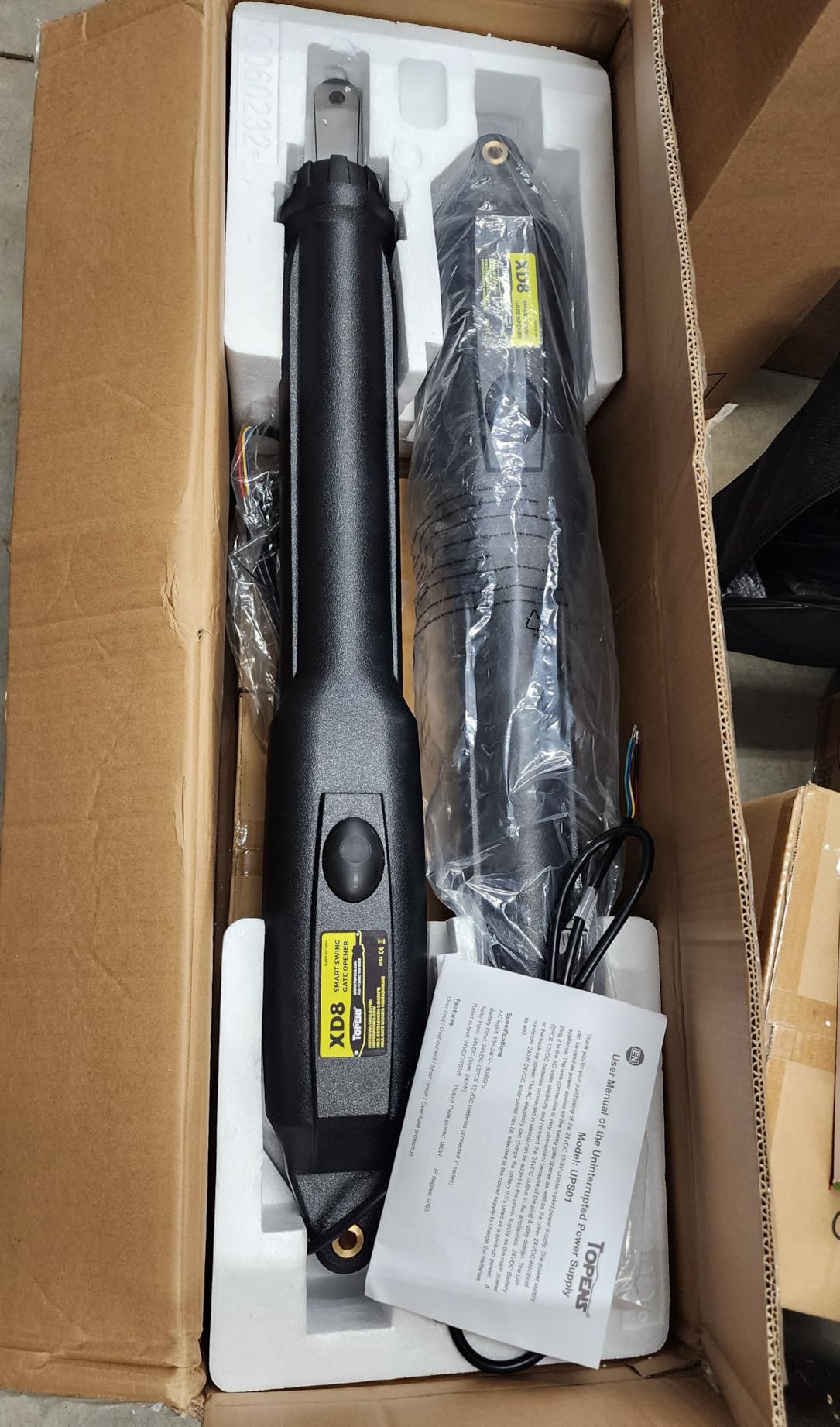 TOPENS XD852 Smart Gate Opener for Heavy Duty Dual Swing Gates Up to 18ft per Arm, Automatic Gate Opener with App Control AC Powered Remote Control Kit Solar Compatible customer photo 2