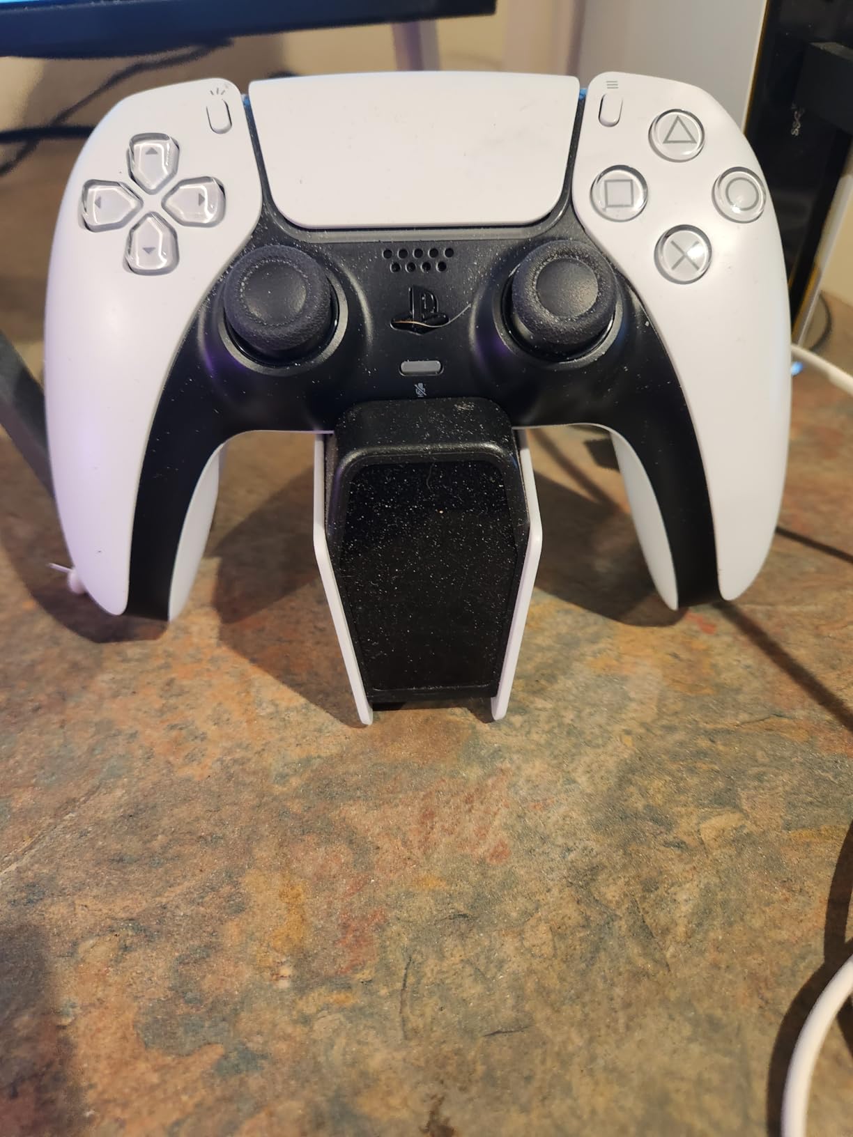 PS5/PS5 Slim/Pro Stand with Adjustable Cooling Fan, PS5 Cooling Stand for PS5/PS5 Slim/Pro, PS5 Cooling Station with Dual Controller Chargers and RGB Light Vita Protectors Skins customer photo 1