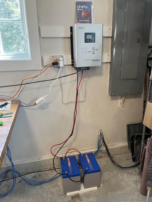 Ampinvt 1200W Pure sine Wave Solar Inverter 12V DC to 120V AC for Home Backup, Off-Grid Living, Built-in 40A MPPT Solar Controller, Solar & AC Input Charger, Compatible with Lifepo4 Battery customer photo 2