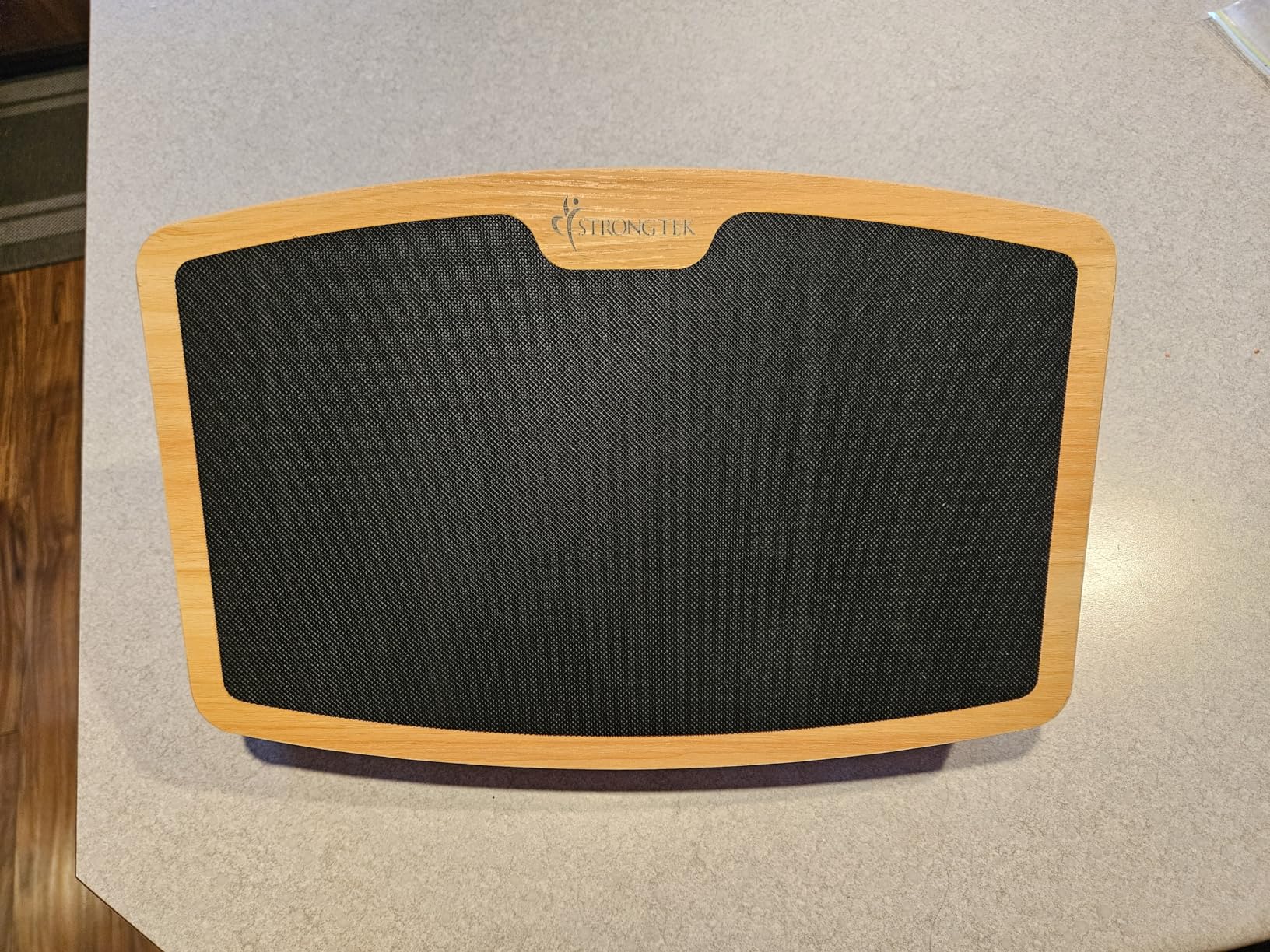 StrongTek Adjustable Wooden Foot Rest for Under Desk, Ergonomic Office Footstool with 3 Height Levels, Improves Posture & Leg Circulation, Comfortable Foot Support for Work & Home customer photo 2