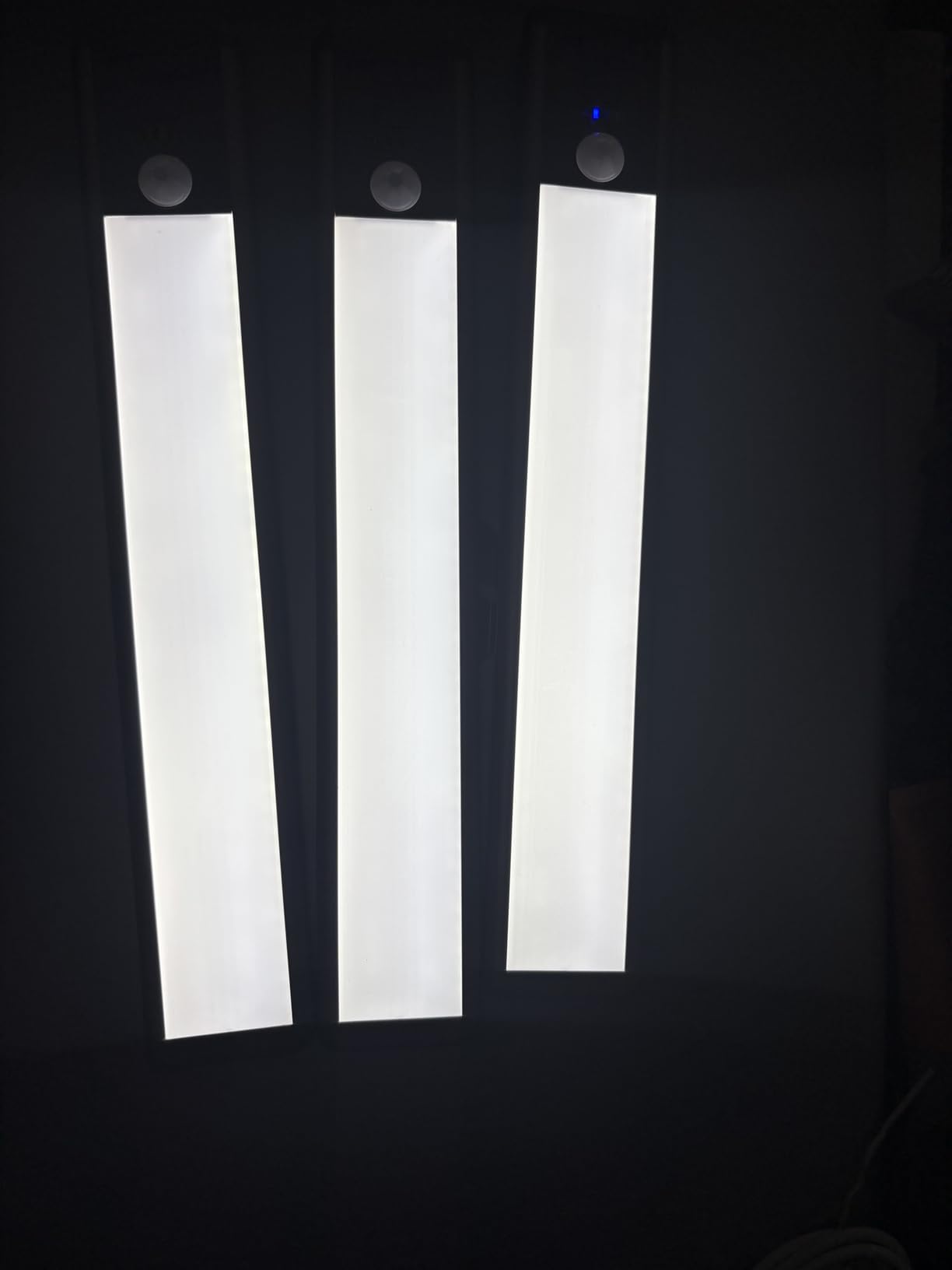 Under Cabinet Lighting Wireless, Rechargeable Motion Sensor Light Indoor, 3 Color Dimmable Closet Light Battery Operated with LED Power Display, Magnetic Under Counter Lights for Kitchen, Home (3Pack) customer photo 1