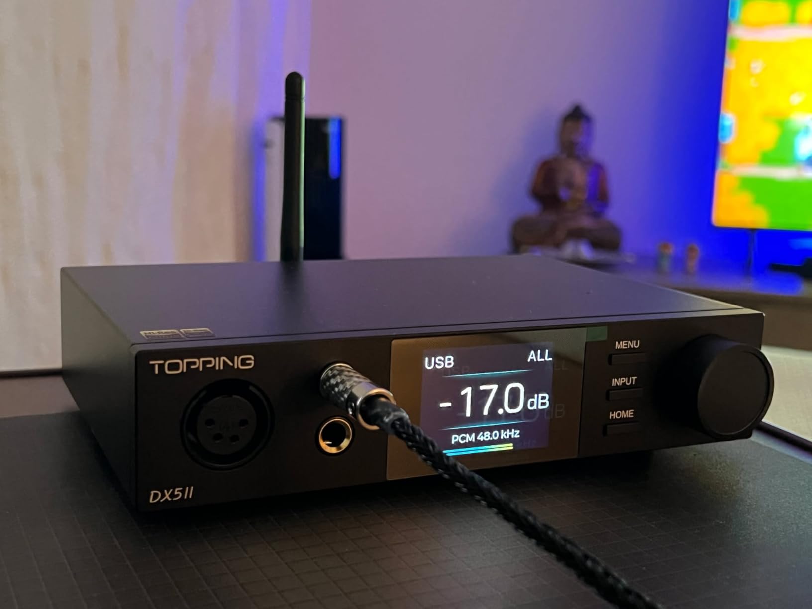 TOPPING DX5 II Hi-Res DAC & Headphone Amp Combo - Dual ES9039Q2M, X-Hybrid Amp, 10-Band PEQ, LDAC Bluetooth 5.1, 4.4mm Balanced & 6.35mm Headphone Output, Preamp Mode, 12V Trigger (Black) customer photo 1