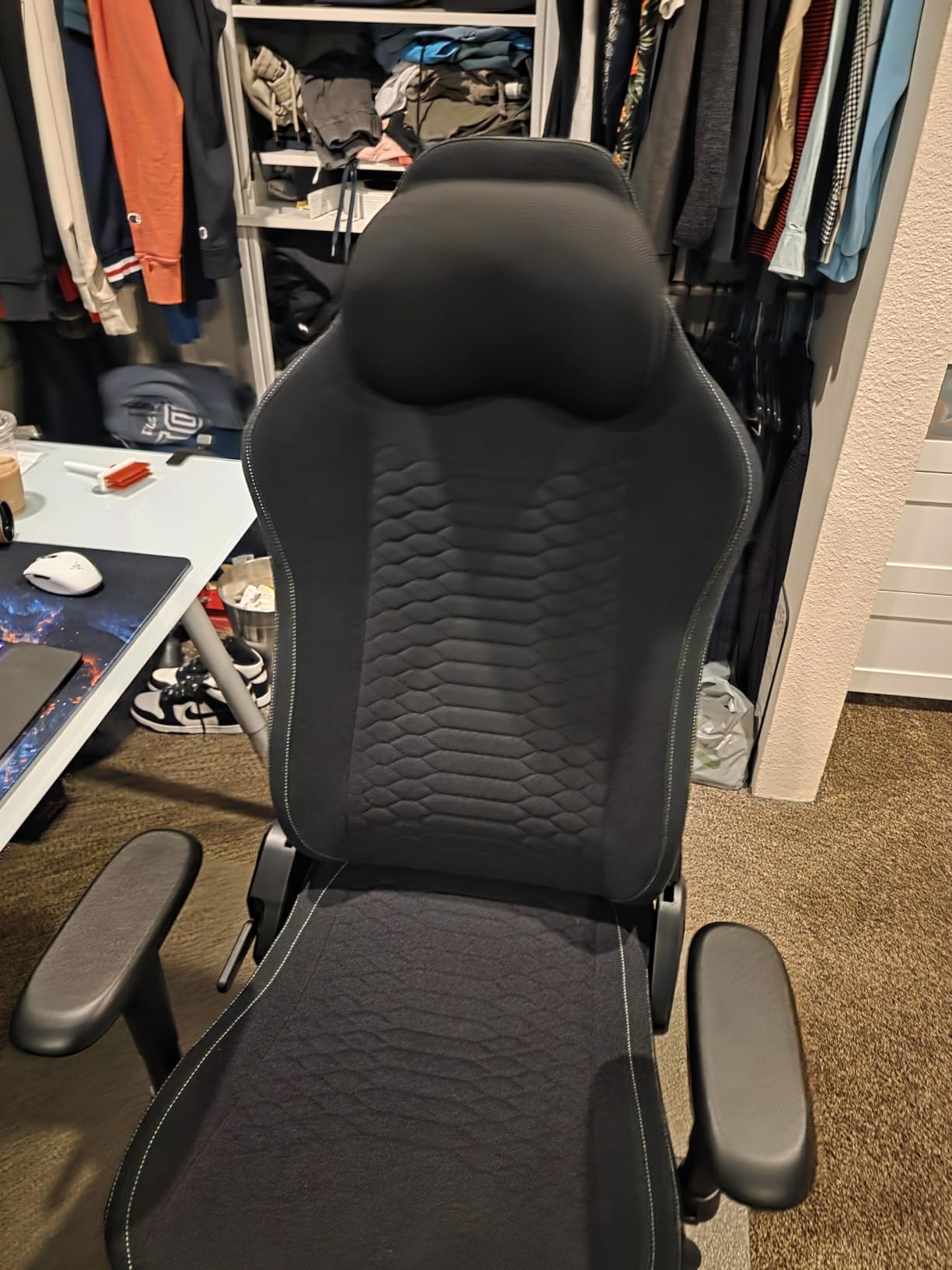 BEBAS Memory Foam Car Headrest Pillow - Breathable Neck Support Pillow for Driving, Universal Fit Cars/SUVs/Tesla/Toyota & Office Chair, Removable Cover (Black, 1-Pack) customer photo 1