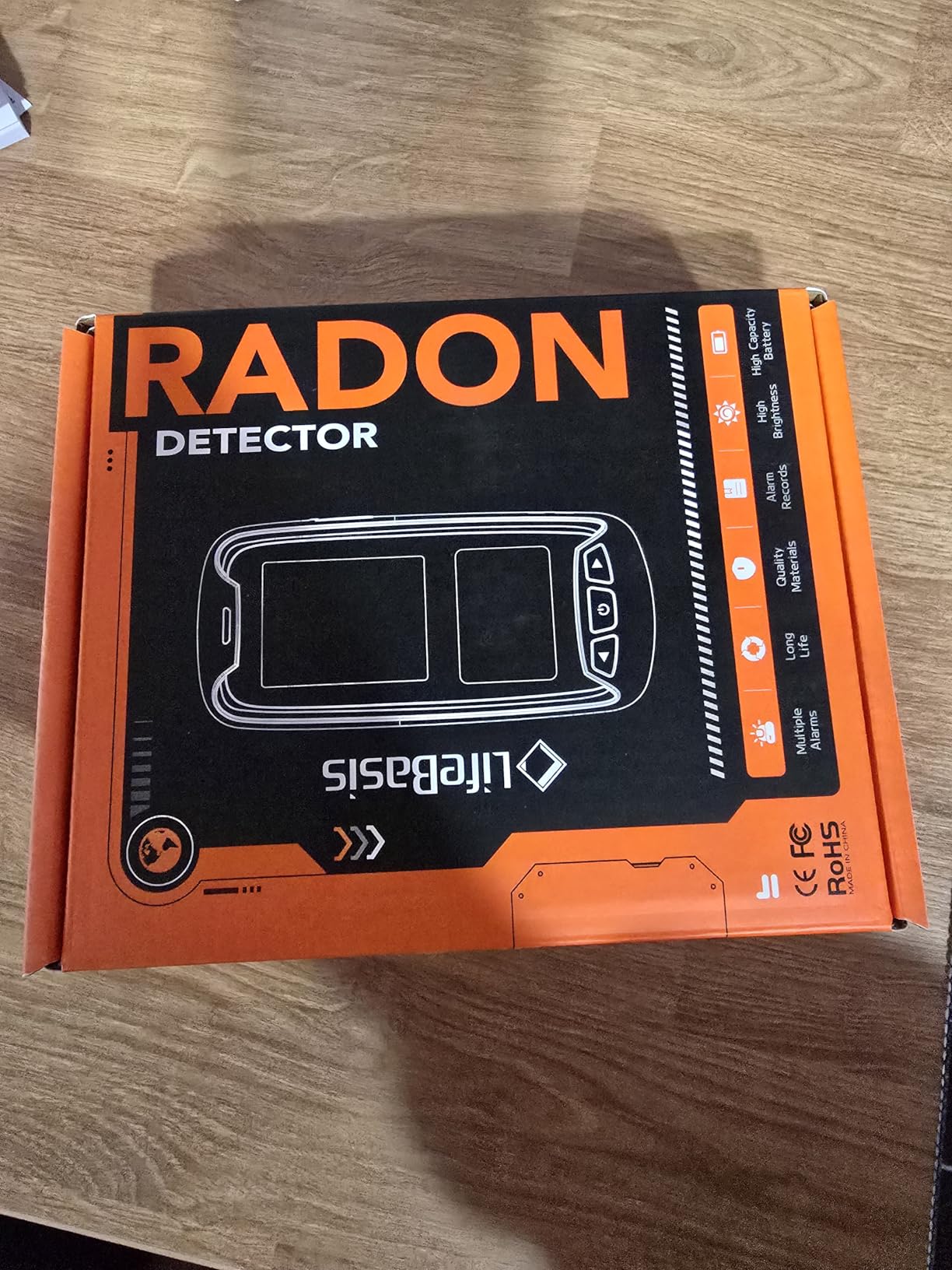 LifeBasis Radon Detector with TFT Color Display First Data Display in 6 Hours, Portable Radon Monitor for Home Rechargeable Radon Tester Long Data Storage with Visual and Audible Alarm pCi/L or Bq/m³ customer photo 1