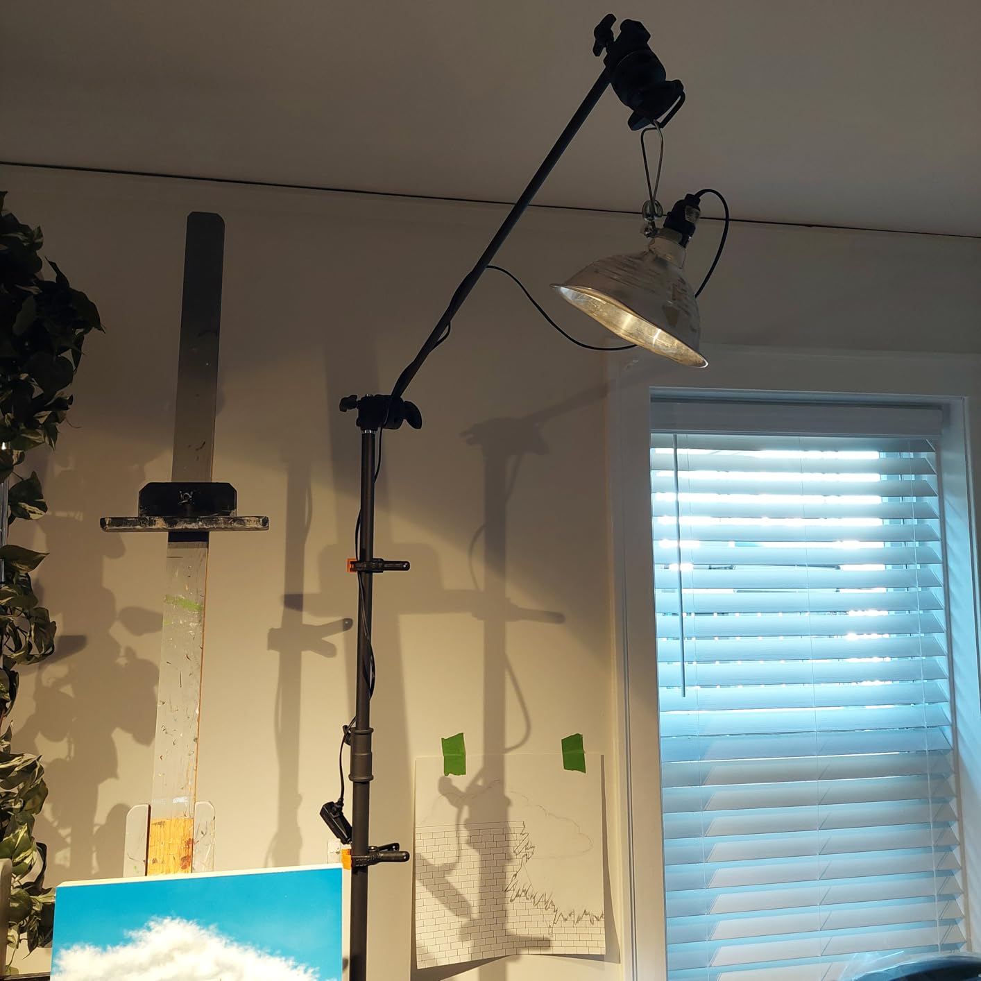 SH C Stand with Boom Arm, Heavy Duty Photography Light Stand, 10.8ft Stainless Steel C-Stand Kit with Sandbag, 4.2ft Boom for Studio Softbox and Reflector, Silver customer photo 1