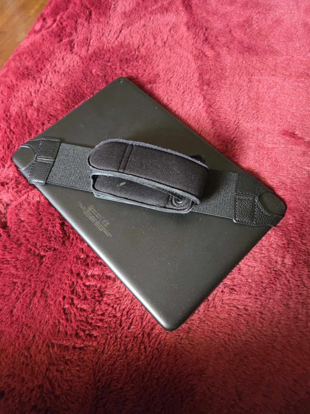 Fintie Universal Tablet Hand Strap Holder for 9-11 Inch Tablets eReaders, 360 Degrees Swivel PU Leather Secure Portable Adjustable Handle Grip for iPad, Galaxy Tab and 9-11