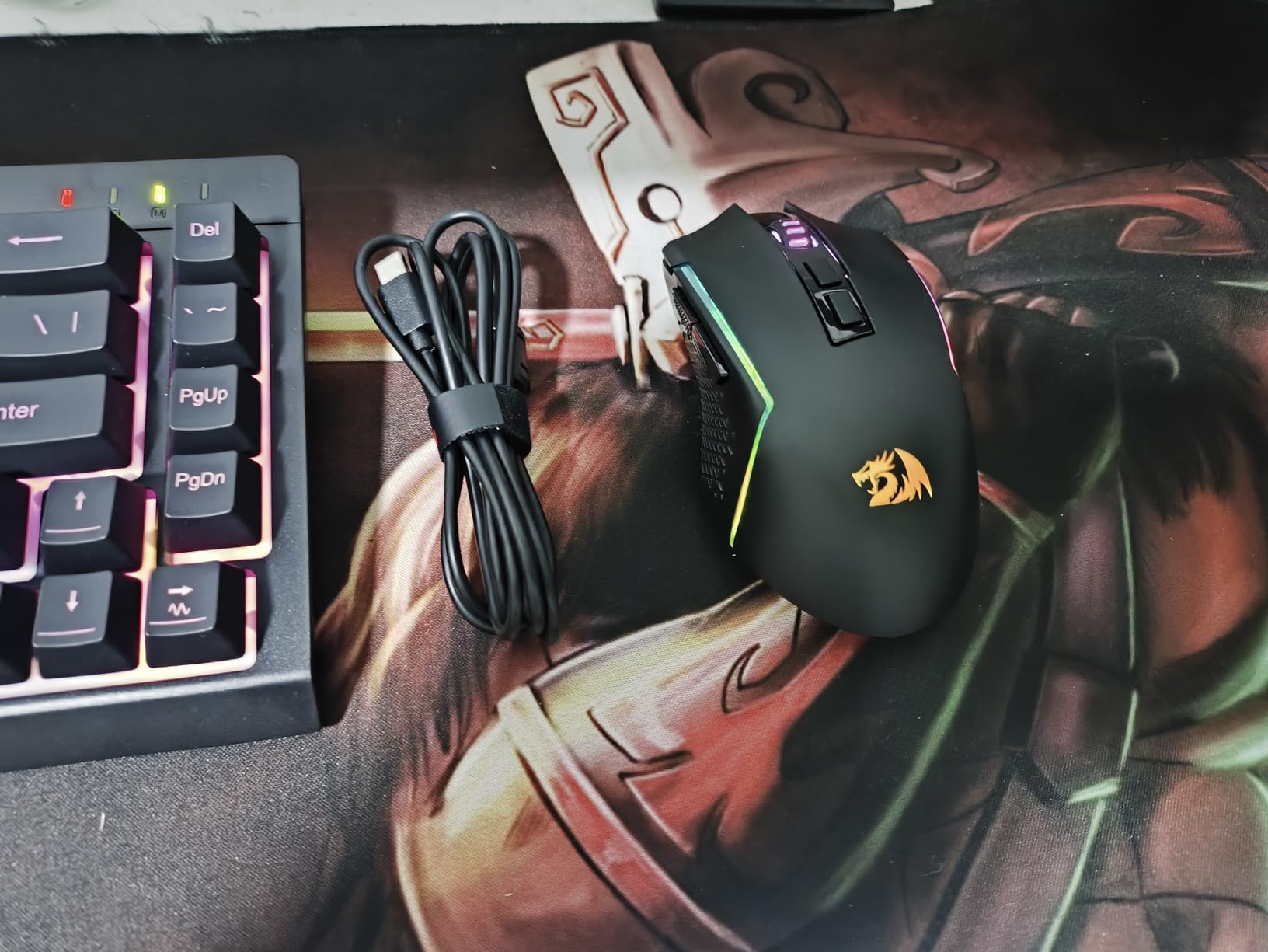 Redragon Wireless Gaming Keyboard and Mouse Combo, Bluetooth/2.4G/USB-C Wired, RGB Backlit, 60% Portable Quiet Rechargeable Macro Membrane Keyboard & 12800 DPI Mouse with Software for Win/MAC customer photo 1