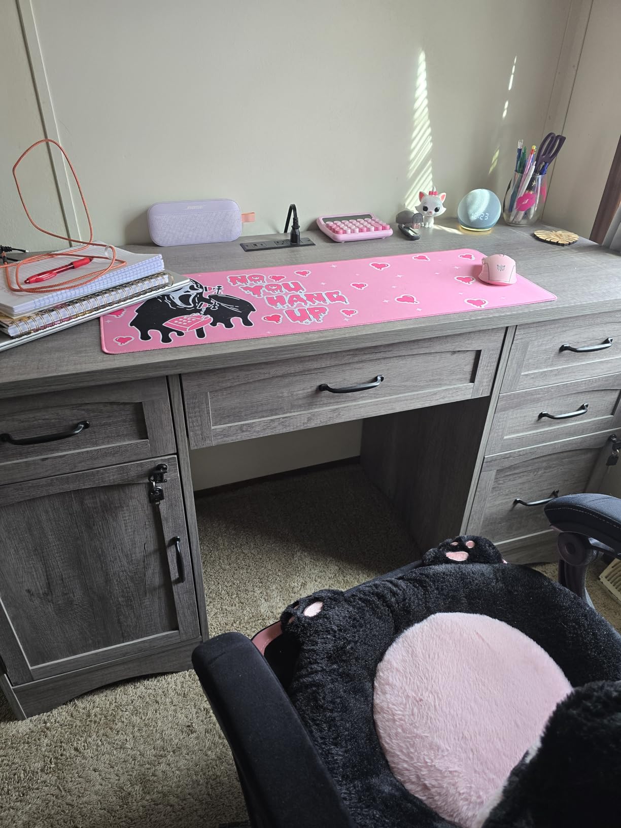 L Shaped Farmhouse Executive Desk with Drawers, 67