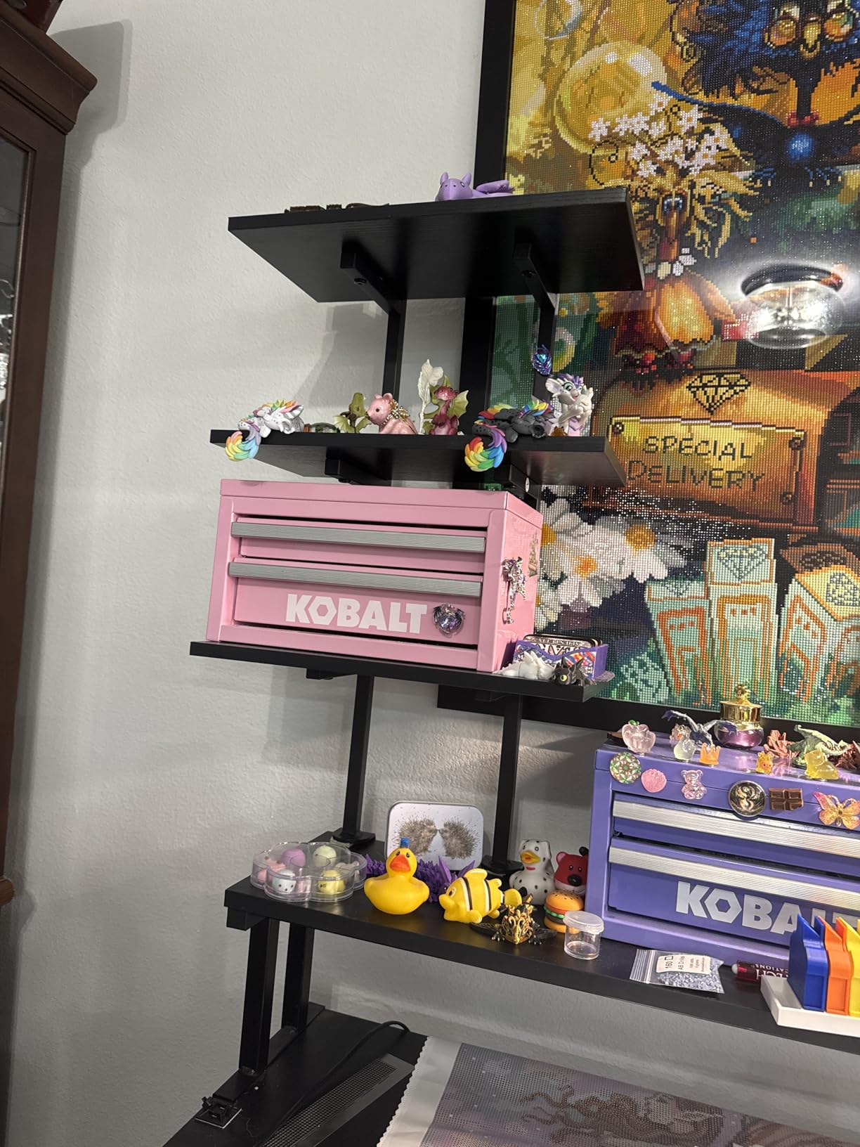 Clamp On Desk Organizer, 3-Tier Desktop Bookshelf, Adjustable Desk Storage Shelf, Metal Frame, for Office, Study and Game Room, Black DSBK3601 customer photo 1