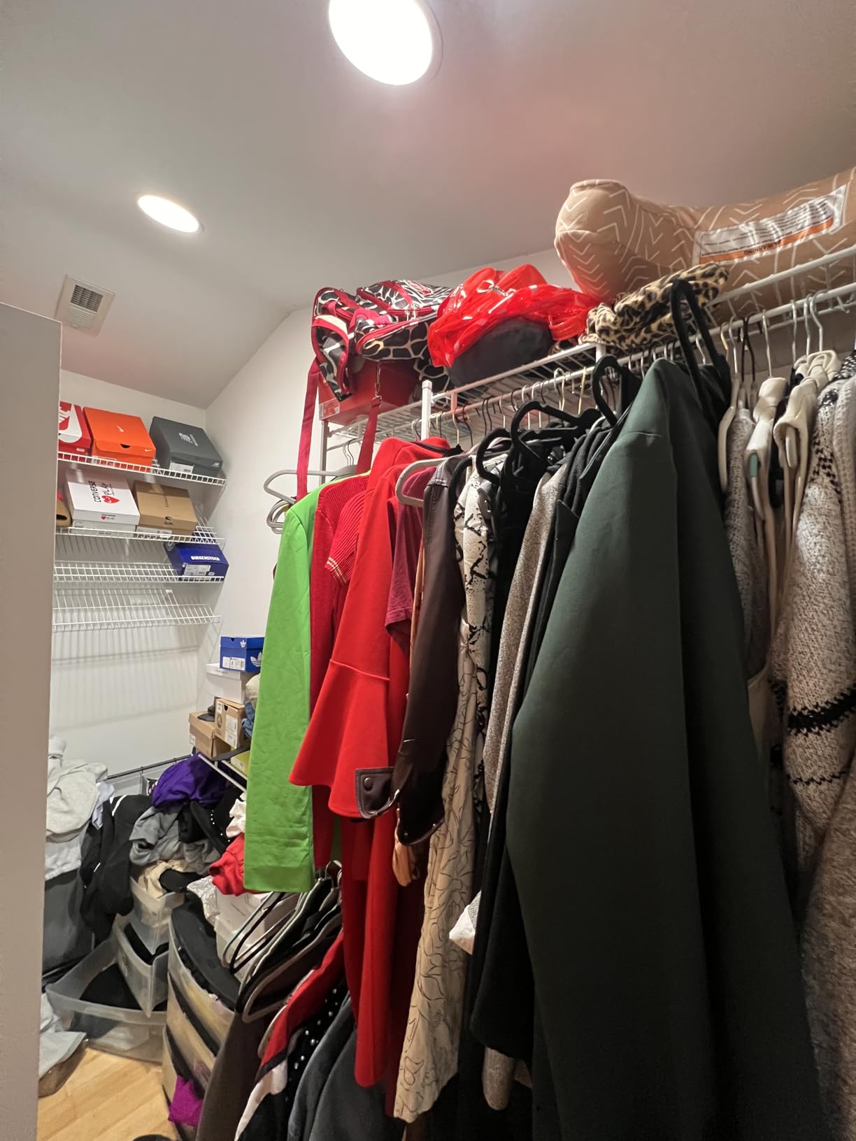 Aheaplus Closet System with 6 Drawers, 4.5ft Wood Closet Organizer System, Walk-in Closet or Small Closets Wardrobe, Clothes Rack with Hanging Rods, Set of 2, White customer photo 1