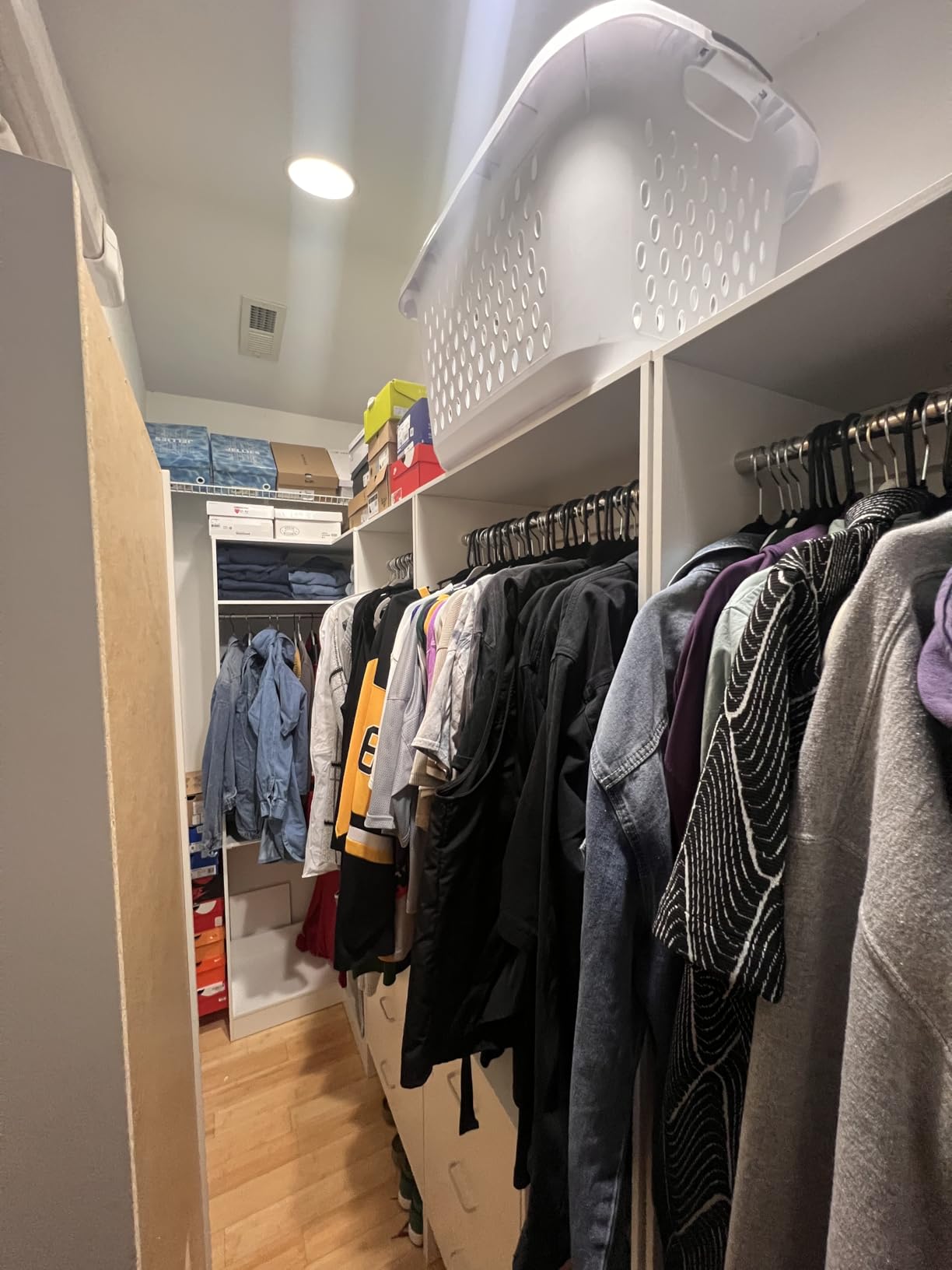 Aheaplus Closet System with 6 Drawers, 4.5ft Wood Closet Organizer System, Walk-in Closet or Small Closets Wardrobe, Clothes Rack with Hanging Rods, Set of 2, White customer photo 2