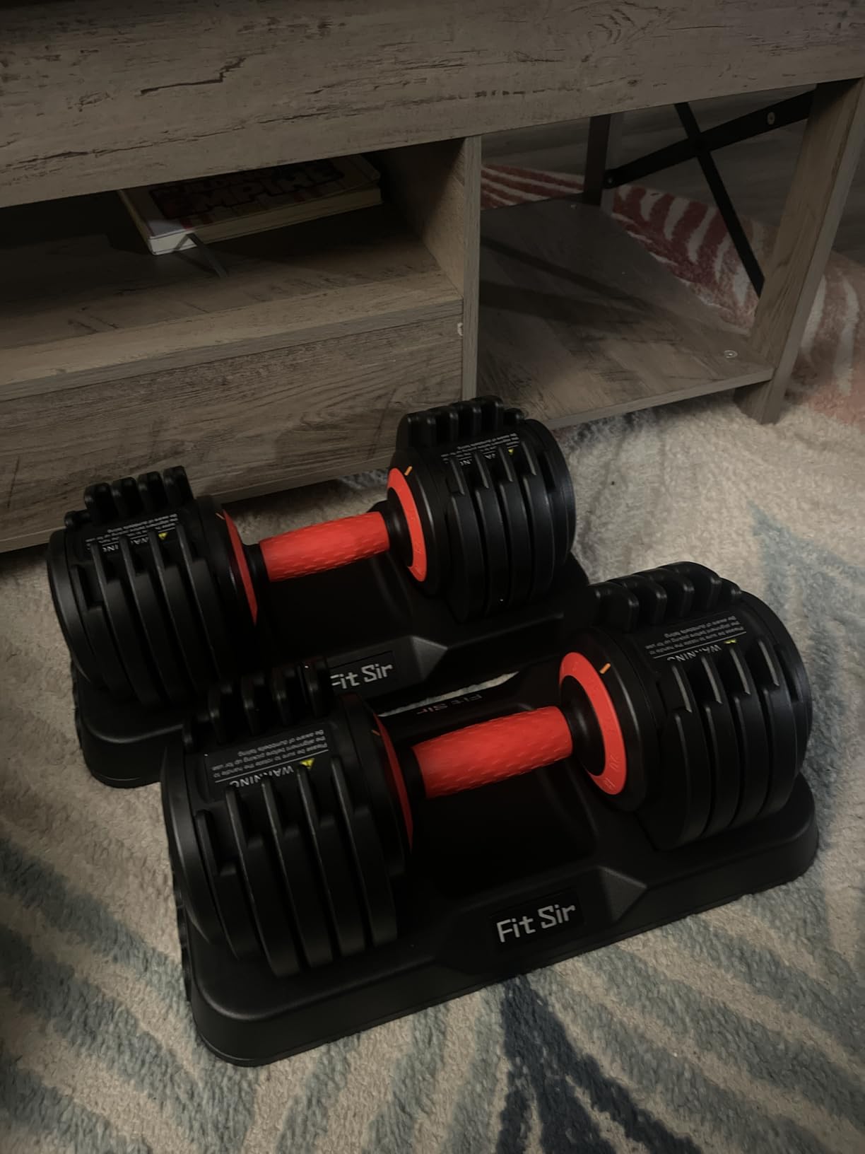 Adjustable Dumbbell Set, 10-in-1 25LB/55LB Ajustable Dumbbells with Safe Locking System, Enclosed Storage Tray, 1 Sec Fast Adjustment, Comfortable Non-Slip Textured Grip, Suitable for Home Gym Workouts Men and Women customer photo 1