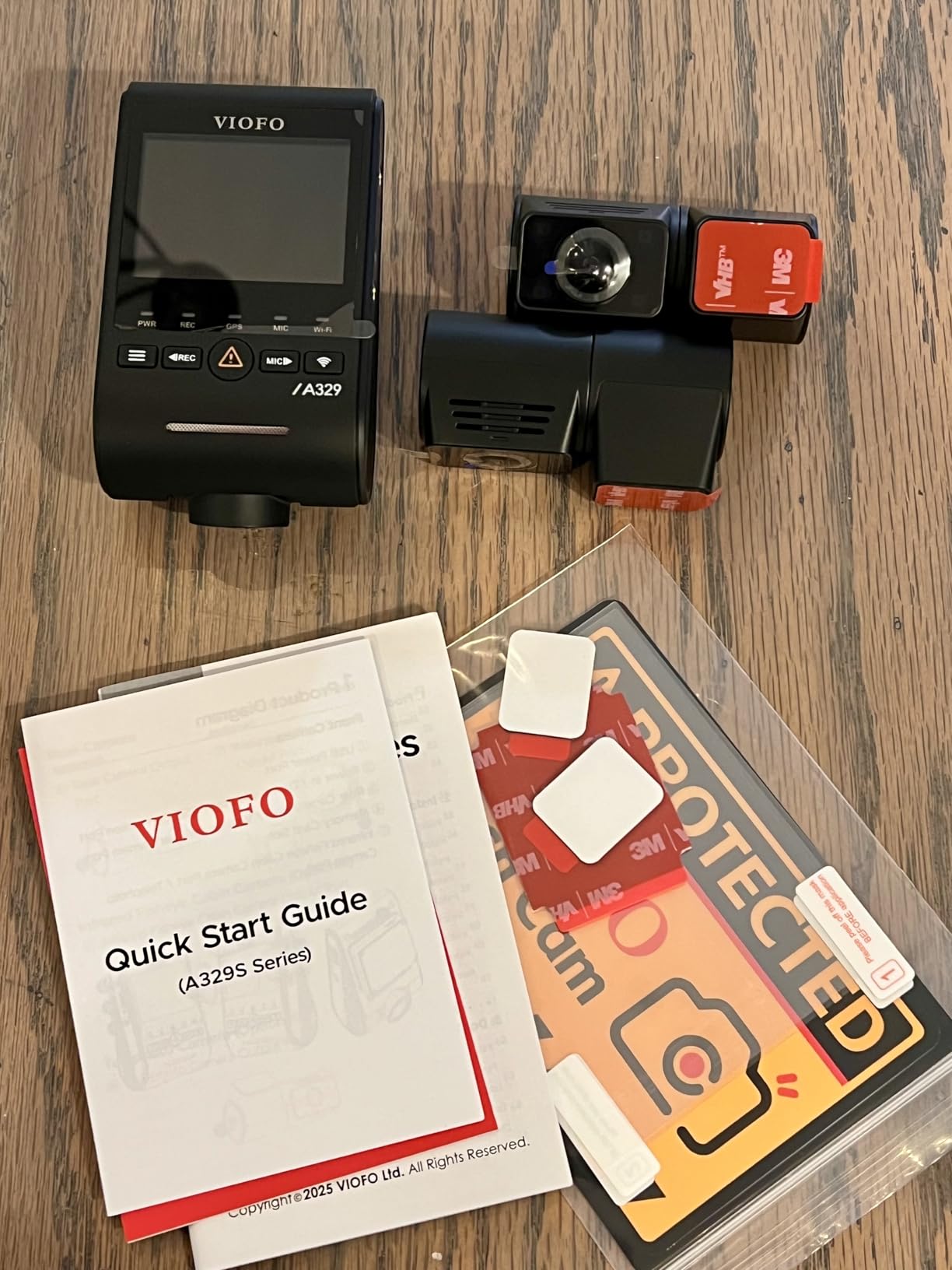 VIOFO A329S 4K 3 Channel Dash Cam, 4K Front + 2K Cabin Fisheye + 2K Rear, STARVIS 2 Sensors customer photo 1