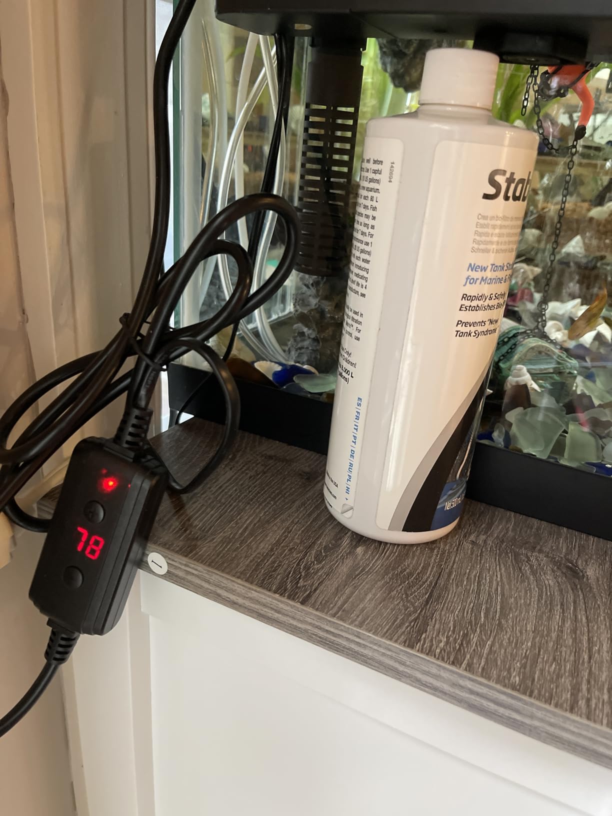 NICREW 50W Aquarium Heater with Temperature Adjustable Controller & Dual Sensors, 5-10 Gallon Submersible Fish Tank Heater, Overheat Protection customer photo 1