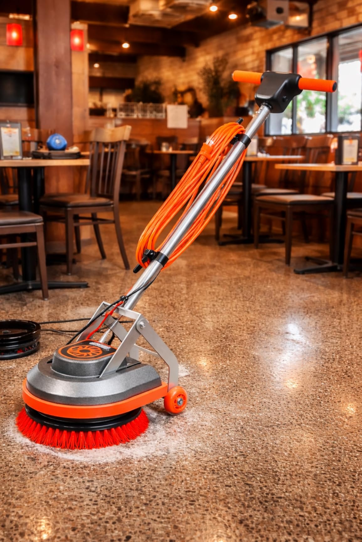 HHQ Commercial Floor Scrubber Machine, Heavy Duty Orbital Floor Cleaner, Multi-Functional Floor Buffer Polisher Machine- Deep Cleaning Tile and Grout, Hardwood Floors and Carpets with Ease, Orb-5 customer photo 2