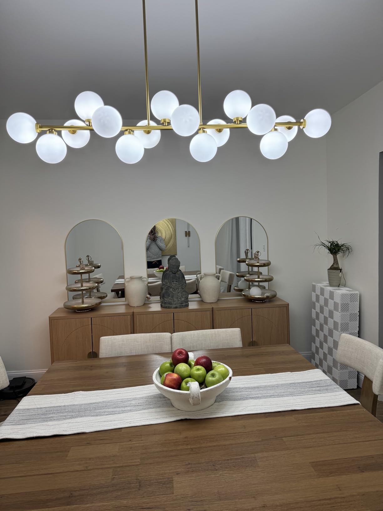 Black Large Linear Sputnik Chandelier, 55