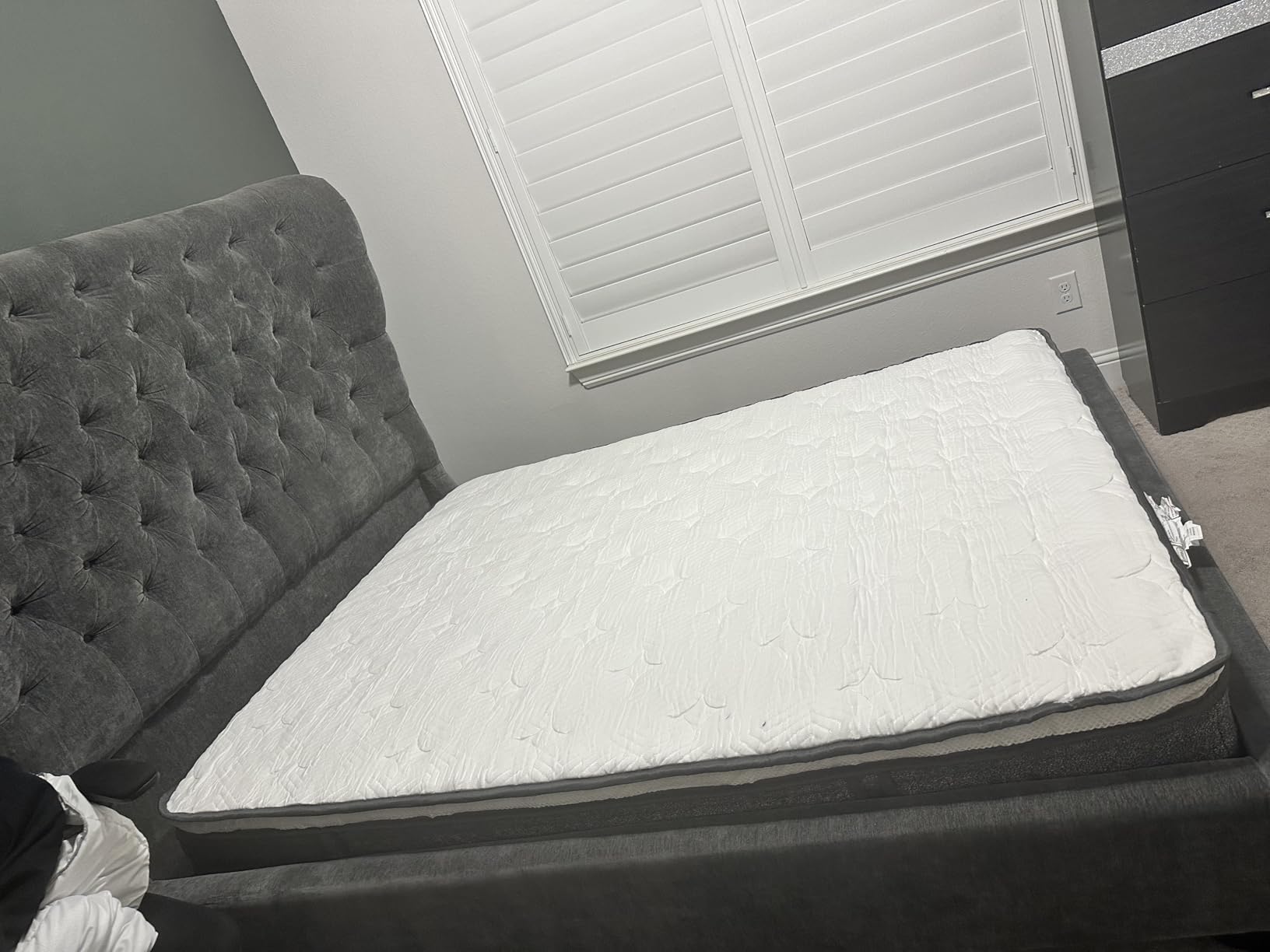 CH Charme House King Size Mattress, 12 Inch Hybrid Mattress King Size, Medium Feel Foam and Individual Pocket Springs, Extra Edge Support, Pressure Relief, CertiPUR-US, Grey customer photo 1