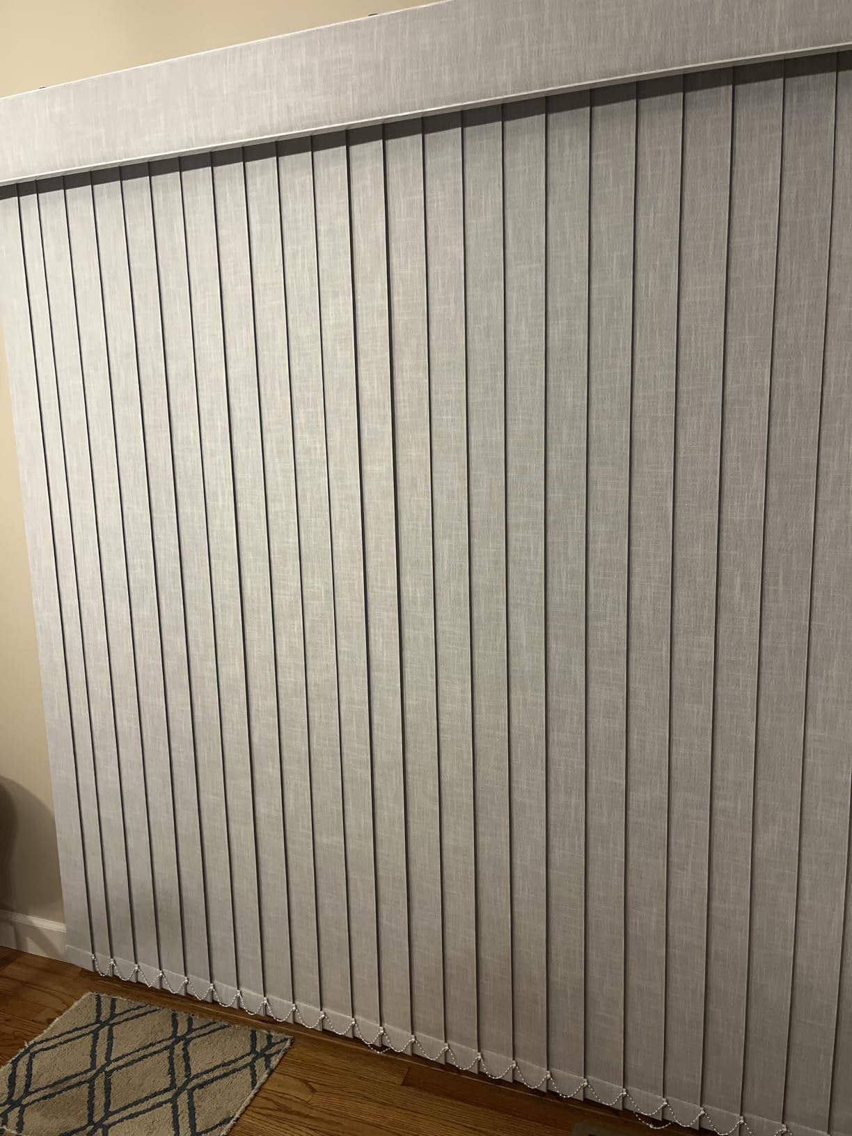 Motorized Vertical Blinds, Smart Rechargeable Blind for Sliding Glass Door, Blackout Shades with Remote, Customize (Sparkling Black) customer photo 2