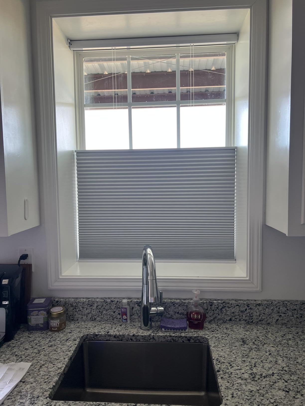 Motorized Cellular Shades with Cordless, Smart Electric Honeycomb Blind with Remote Control, Blackout or Light Filtering Fabric, Automatic Cellular Shades for Home and Office Indoor Window customer photo 2