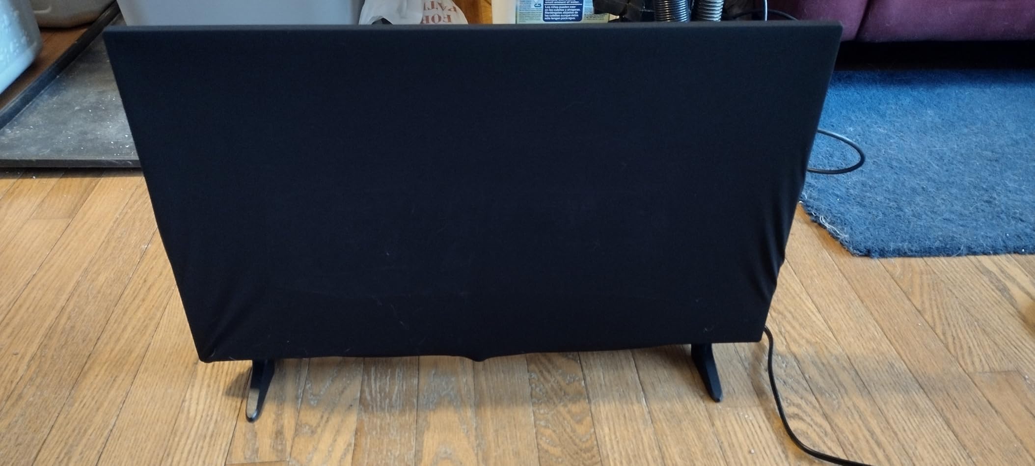 DEEP DEER Universal Monitor Dust Cover - Elastic Waterproof Fabric, Fits 19 21 22 23 27 Inch computer Screens, Dustproof, Water-Resistant, Pet Hair Protection, Elastic Cord , Sleek All-Black Design customer photo 1