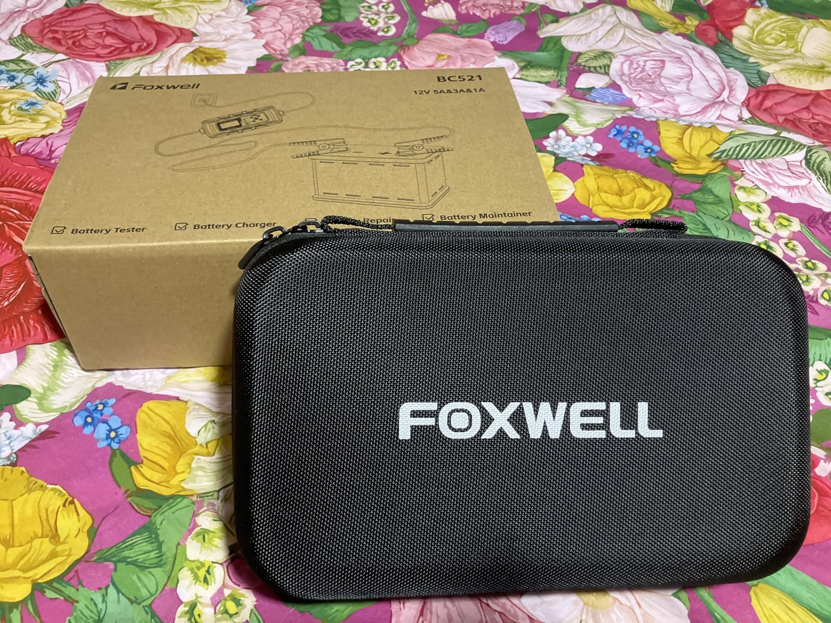 FOXWELL BC521 5A 12V Battery Charger & Tester, 4-in-1 Battery Maintainer, Trickle Charger & Cranking/Charging System Tester, Smart 8-Stage Charging, Pulse Repair, Unattended Mode for Car/RV/Motorcycle customer photo 1